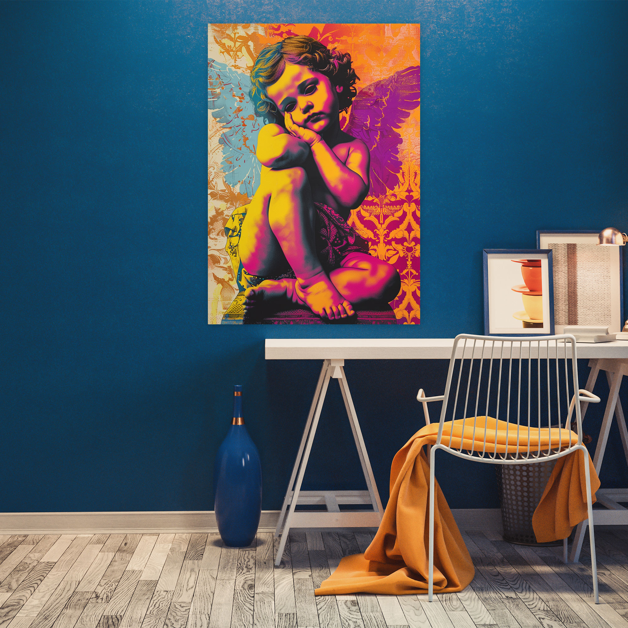 Cherub Renaissance Canvas Print - Classicism And Popart, Canvas, Canvas Print, Wall Decoration