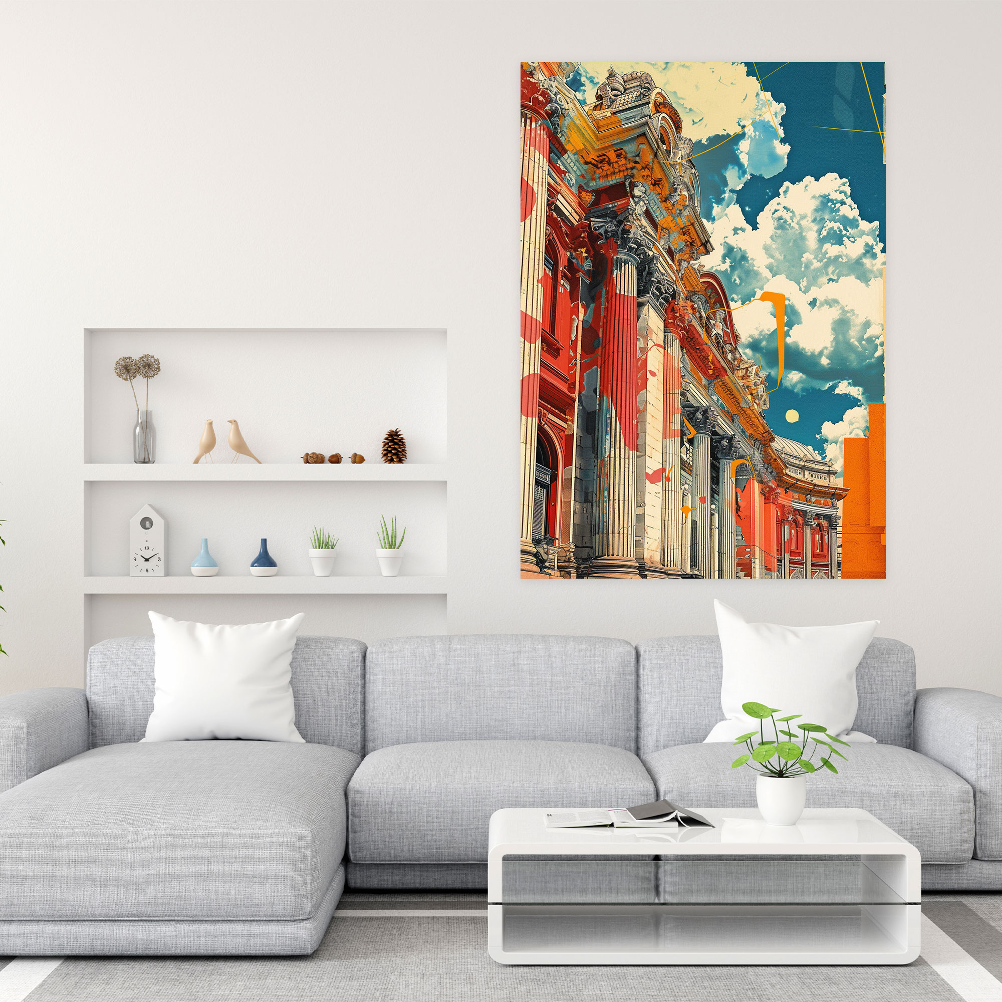 Comic Book Baroque Canvas Print - Classicism And Popart, Home Decoration, Classicism Meets Pop Art, Canvas