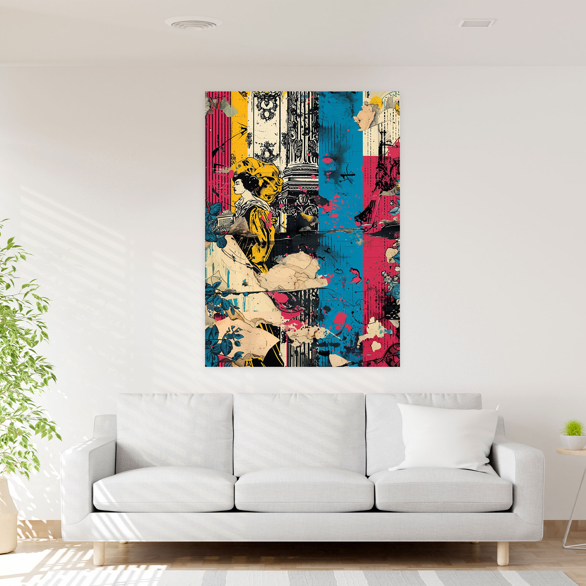 Comic Rococo Canvas Print - Classicism And Popart, Wall Art, Wall Decoration, Canvas Wall Art