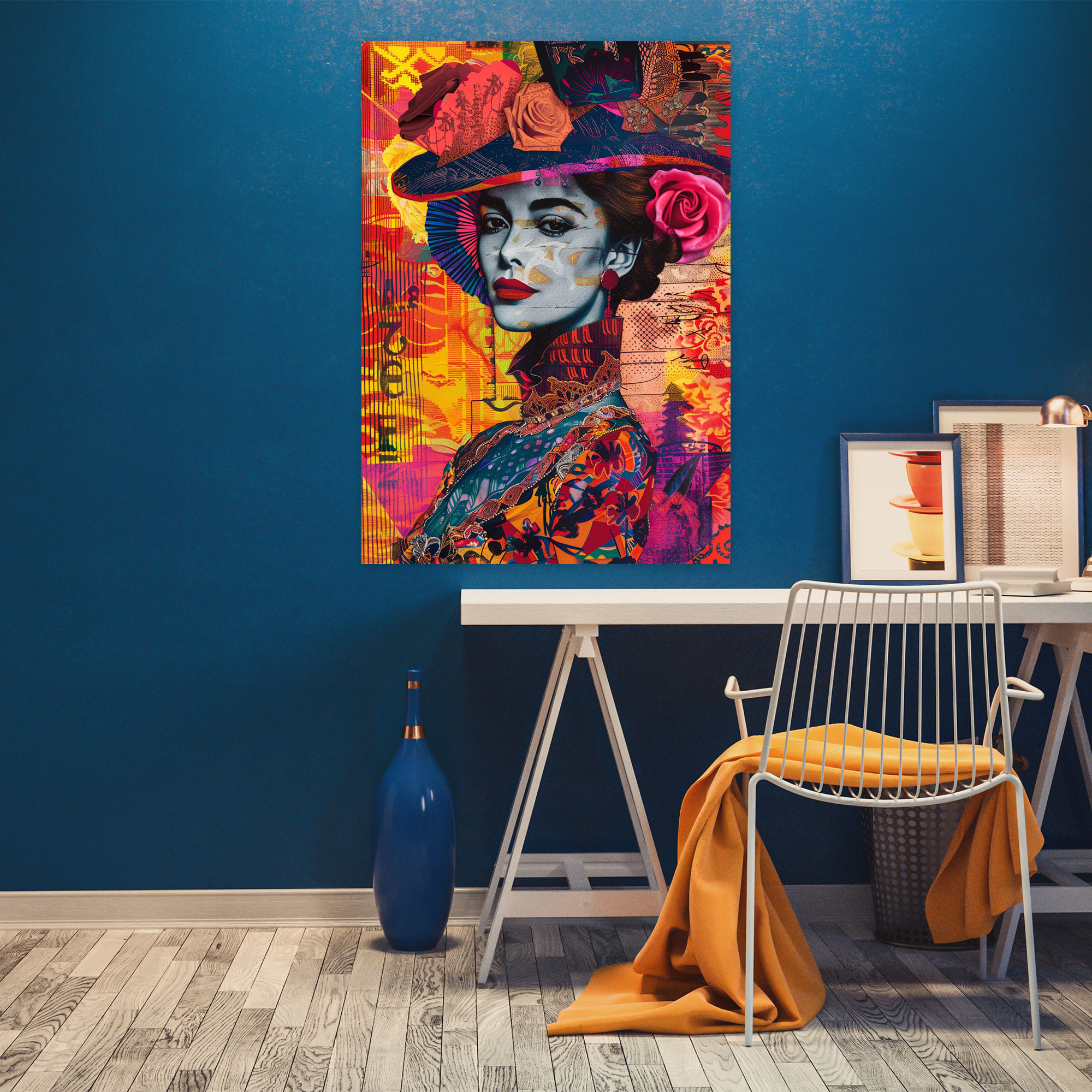 Victorian Lady Classicism Pop Art Wall Decoration - Classicism And Popart, Canvas Print, Vibrant Colors, Canvas Wall Art
