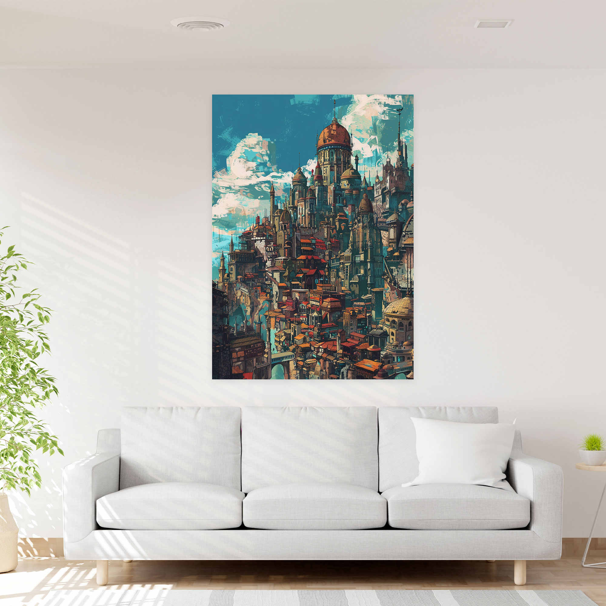 Baroque Cityscape Classicism Pop Art Canvas Print - Classicism And Popart, Home Decoration, Canvas, Canvas Print