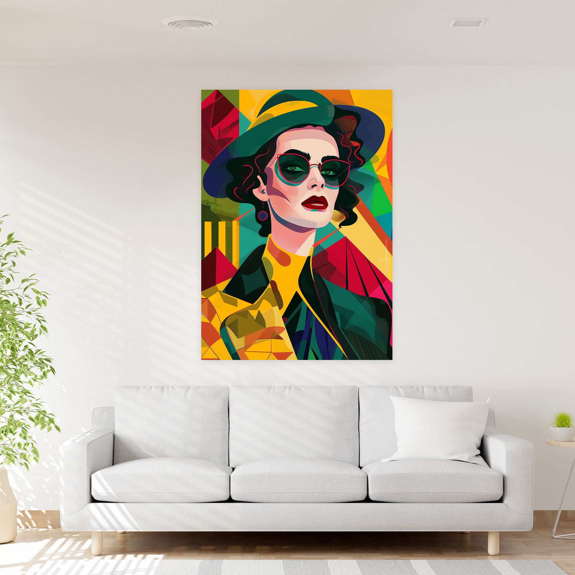 Art Deco Pop Art Classicism Wall Art - Classicism And Popart, Retro Modern Wall Art, Home Decoration, Canvas