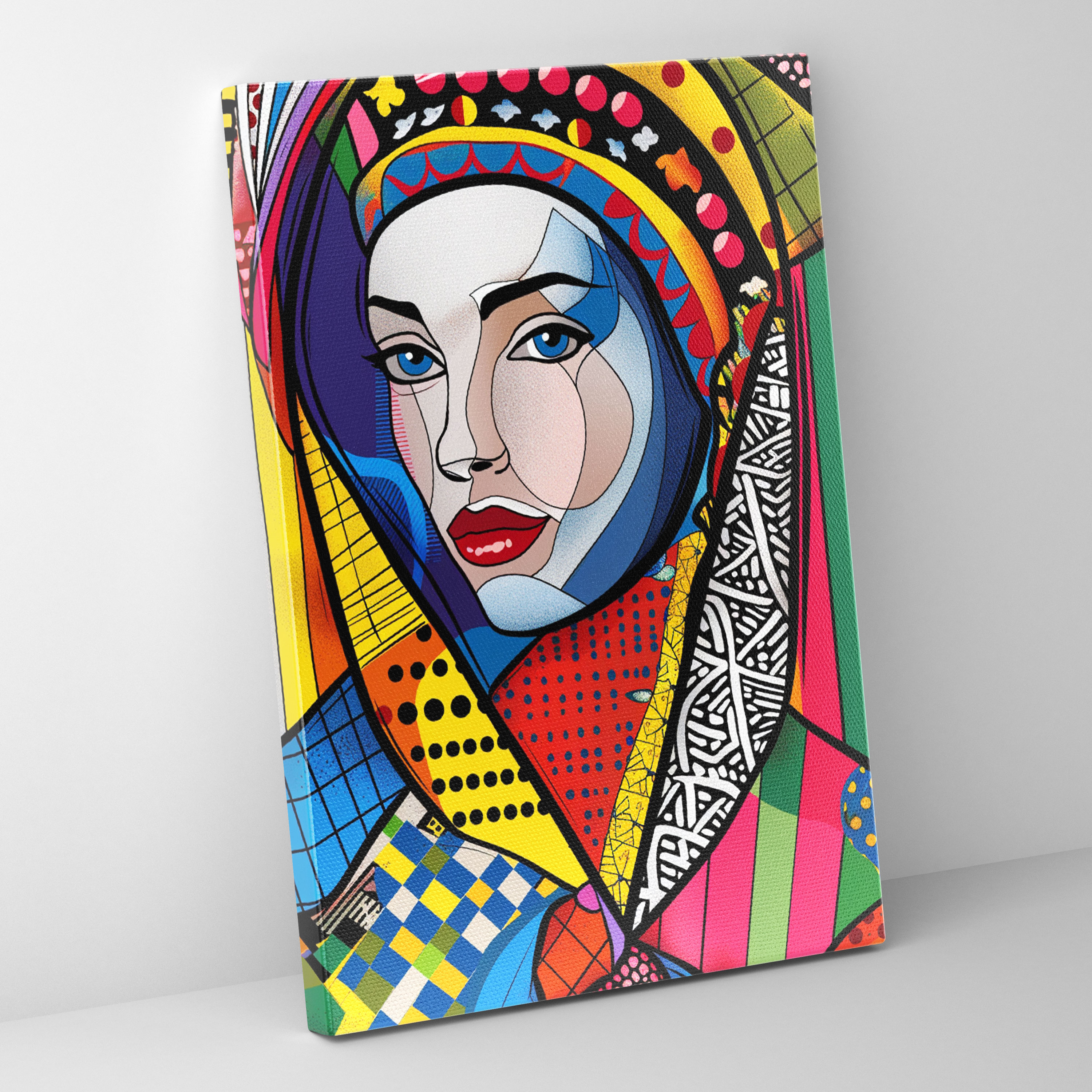 Renaissance Portrait Classicism Pop Art Canvas Print - Classicism And Popart, Canvas Print, Canvas Wall Art, Wall Art
