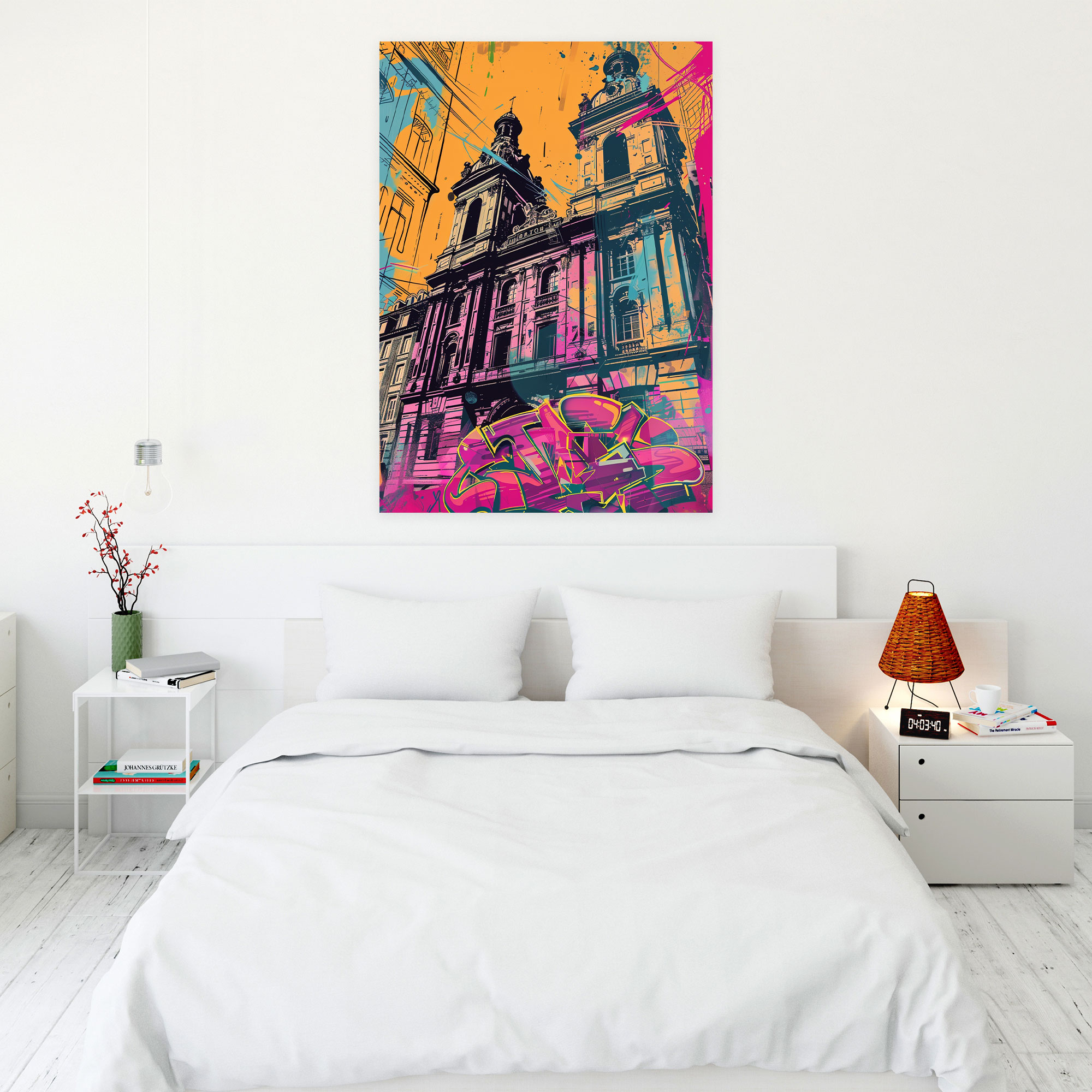 Graffiti Baroque Canvas Print - Classicism And Popart, Home Decoration, Graffiti Baroque Canvas Print, Wall Decoration