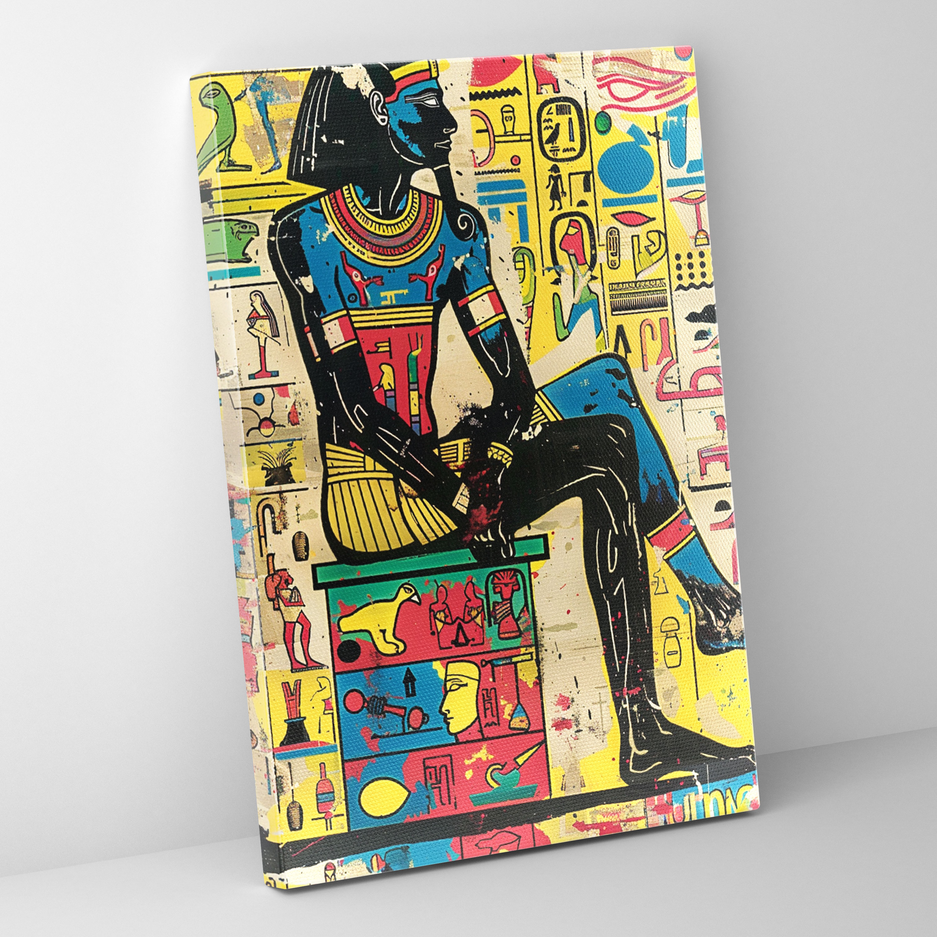 Egyptian Pop Art Wall Decoration - Classicism And Popart, Canvas Print, Home Decoration, Egyptian Pop Art Wall Decoration