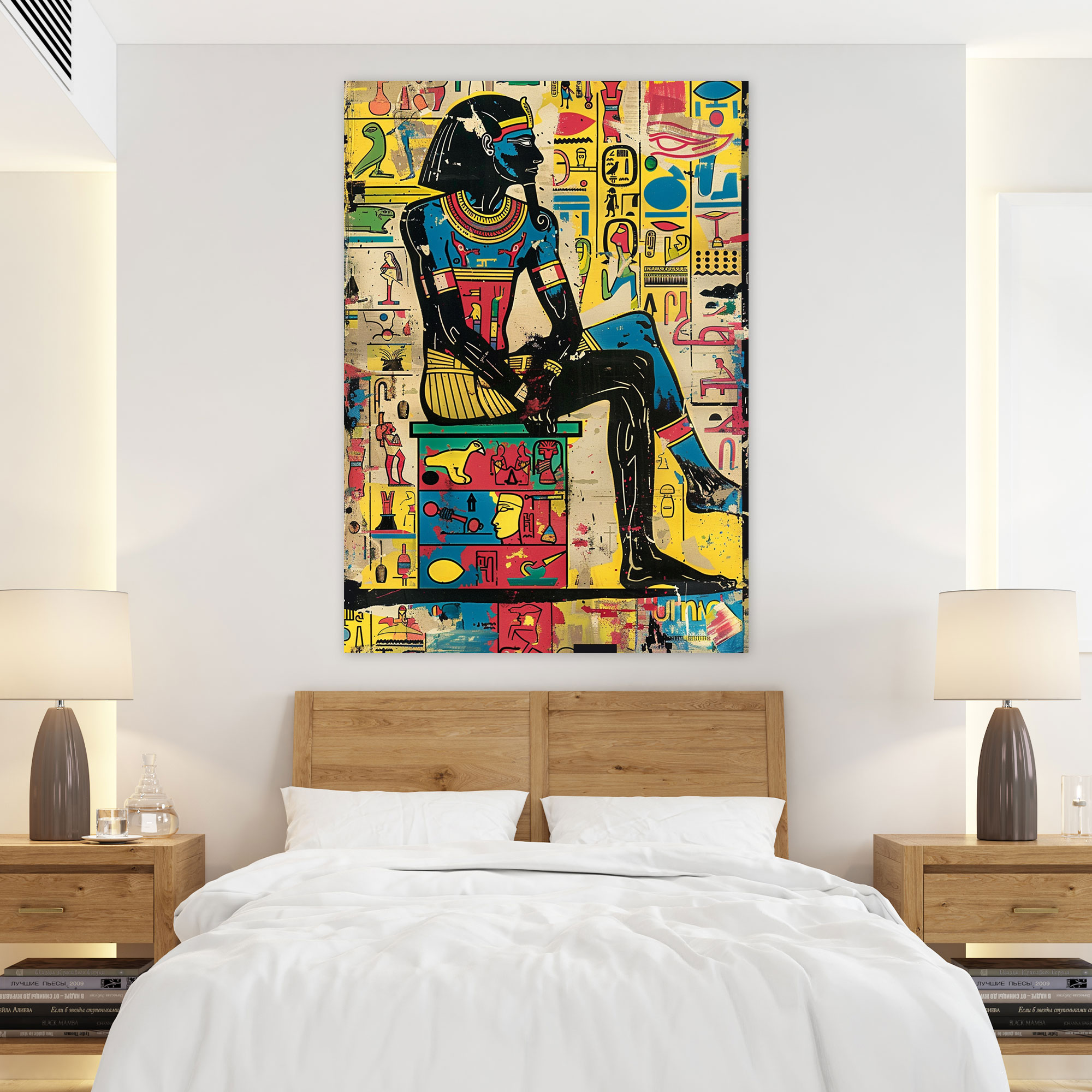 Egyptian Pop Art Wall Decoration - Classicism And Popart, Canvas Print, Home Decoration, Egyptian Pop Art Wall Decoration