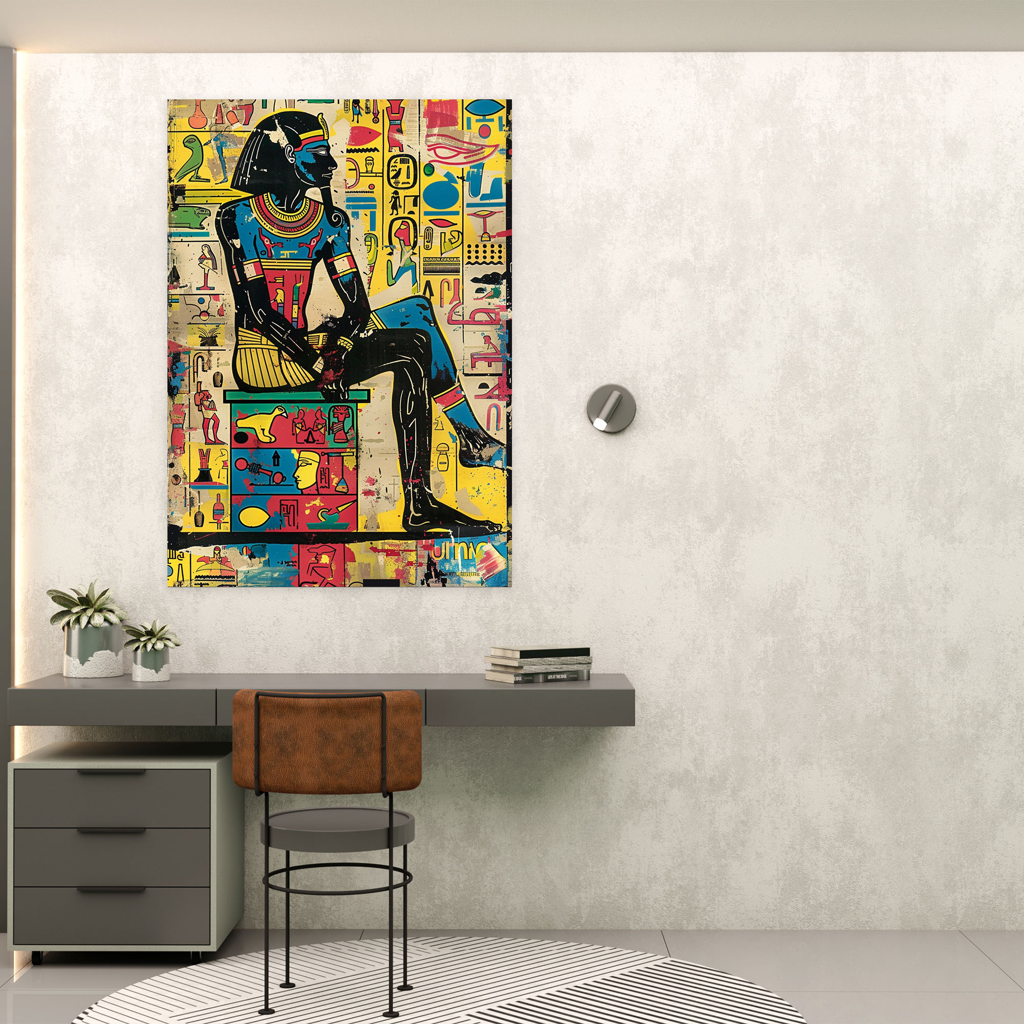 Egyptian Pop Art Wall Decoration - Classicism And Popart, Canvas Print, Home Decoration, Egyptian Pop Art Wall Decoration