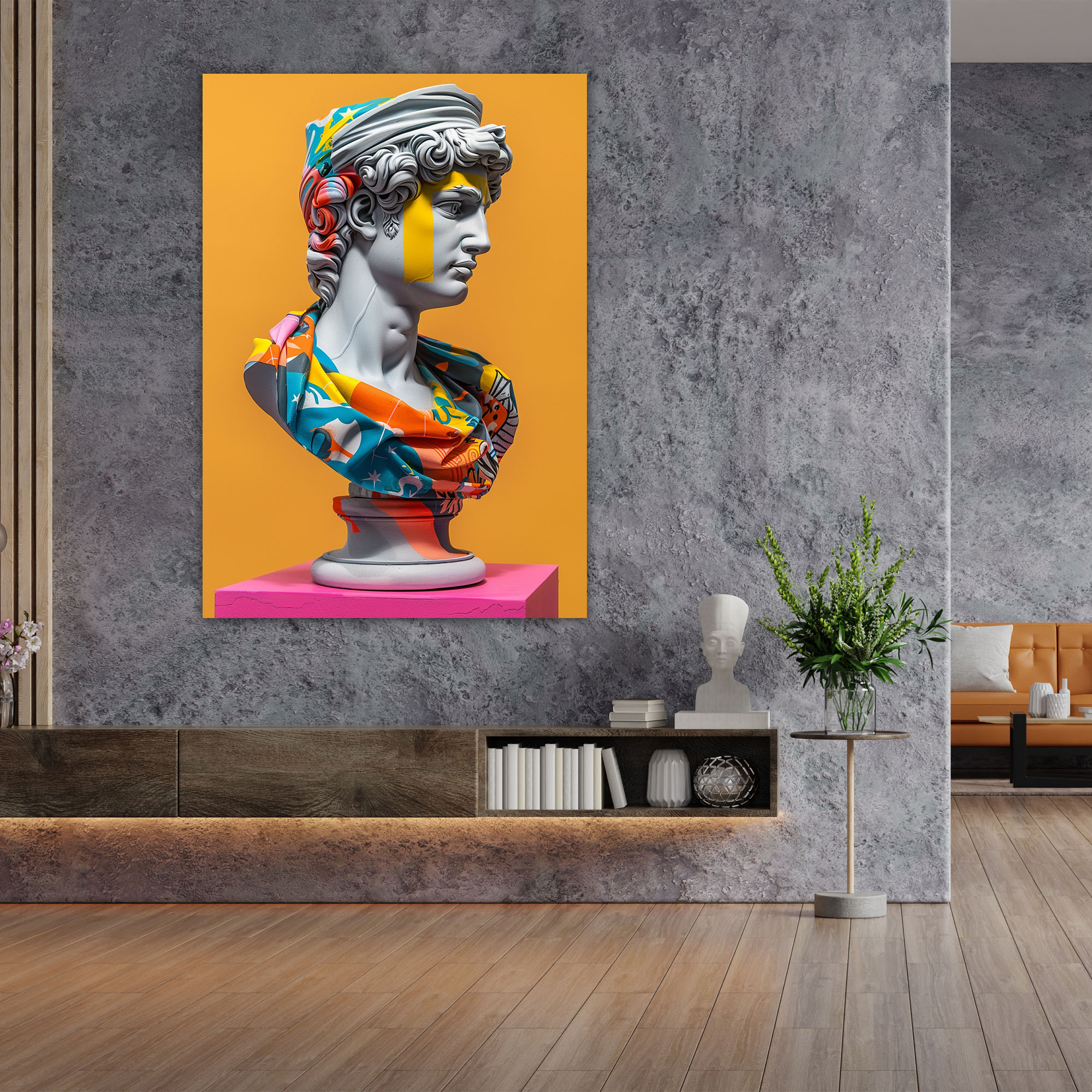 Renaissance Street Art Canvas Print - Classicism And Popart, Wall Decoration, Canvas, Canvas Wall Art