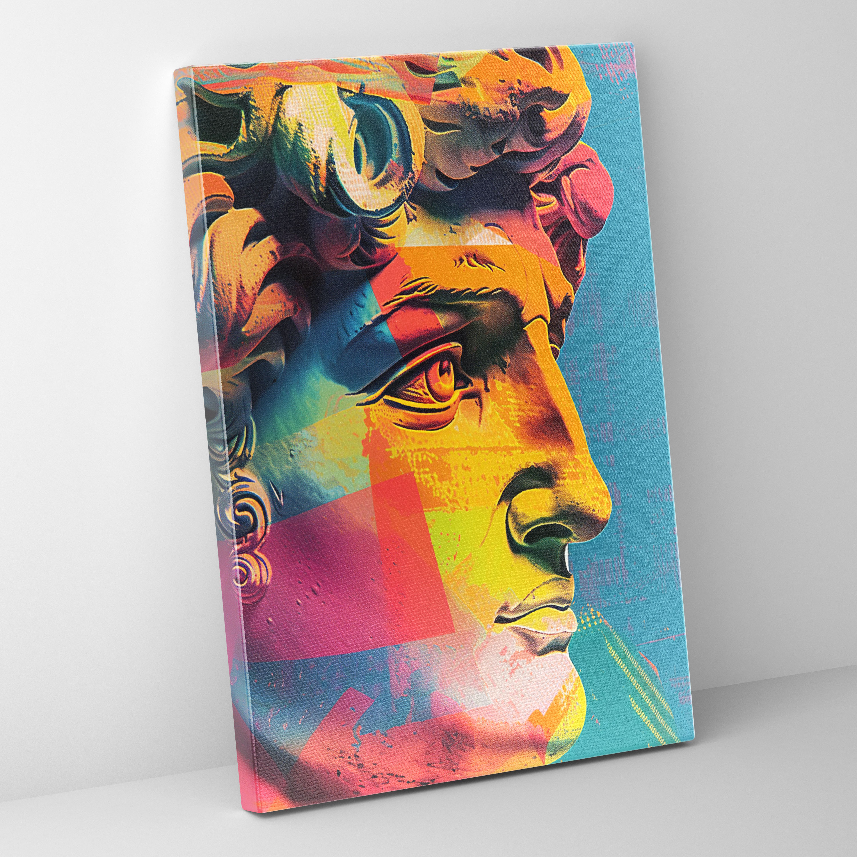 Classic Greek Statue Pop Art Canvas Print - Classicism And Popart, Canvas Print, Wall Decoration, Canvas Wall Art
