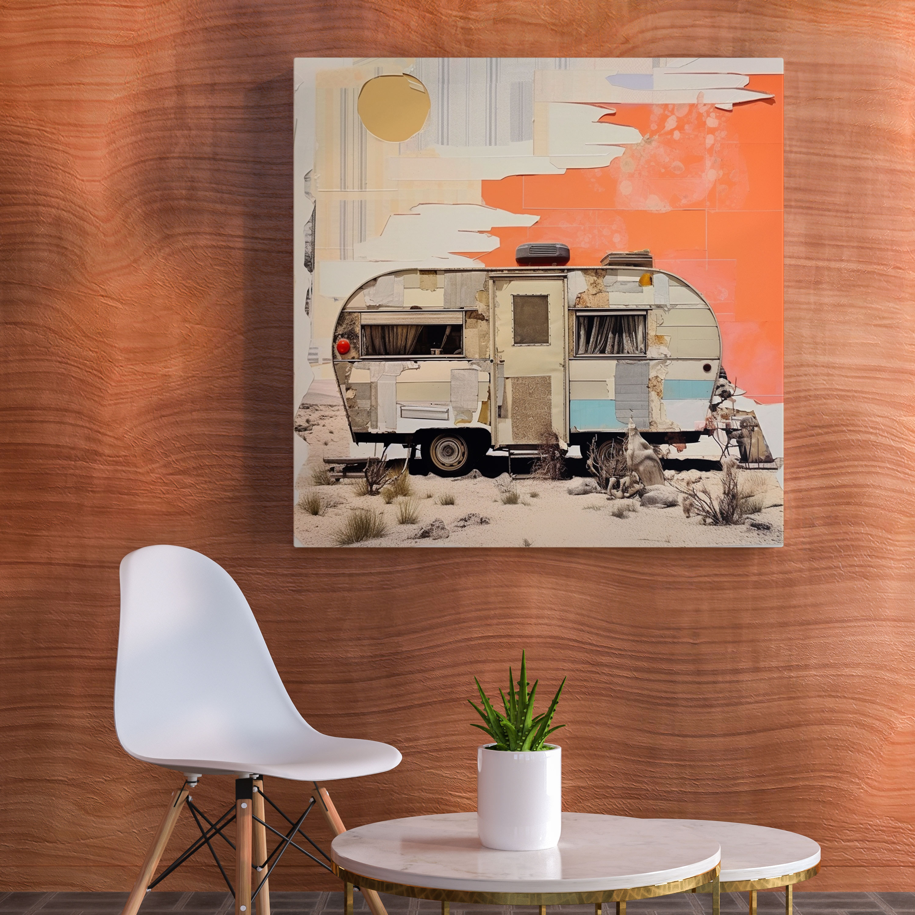 Caravan Wall Decoration - Vintage Caravan Collage - Caravan, Wall Decoration, Wanderlust, Nostalgia