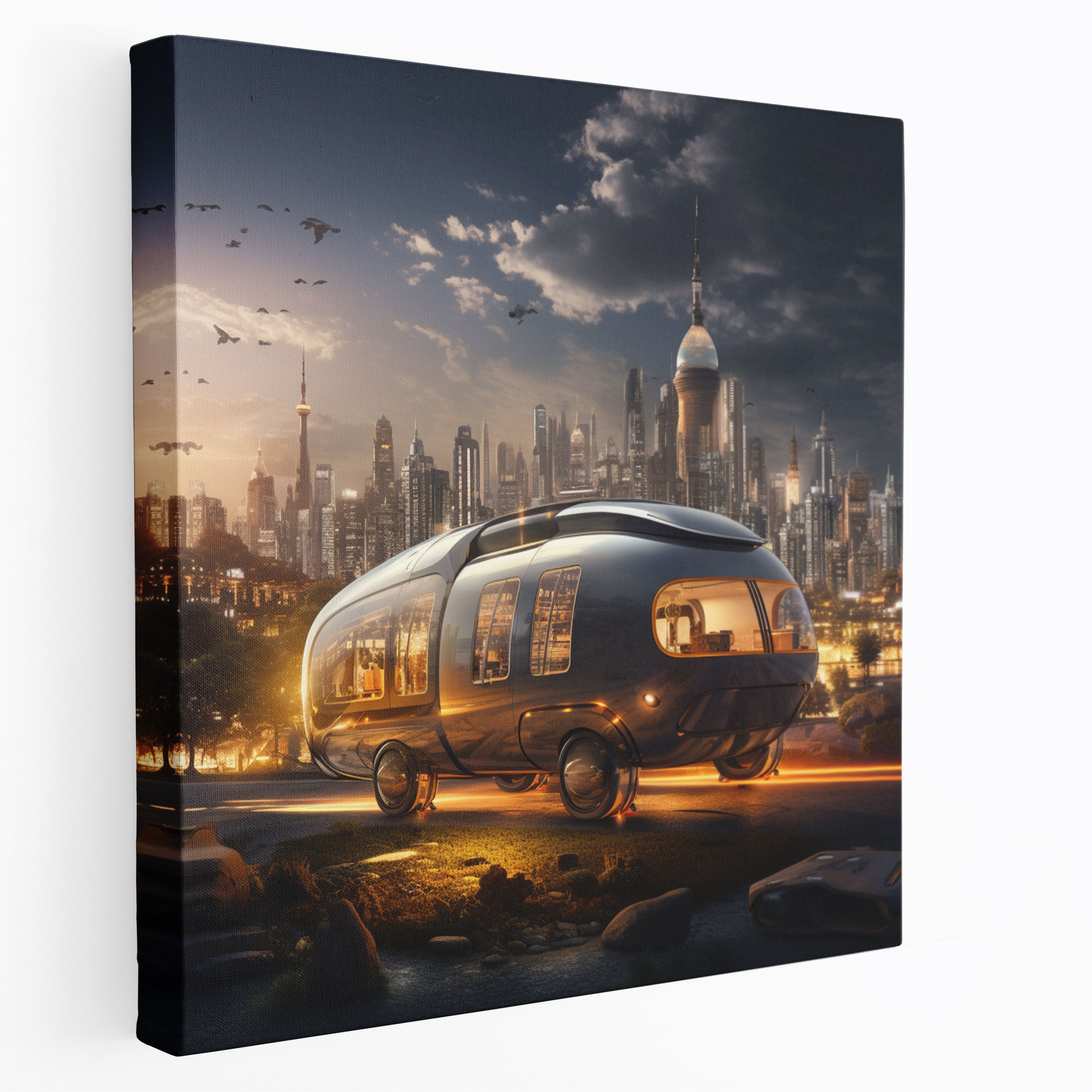 Caravan Canvas Print - Futuristic Fusion - Caravan, Canvas Print, Wall Art, Caravan