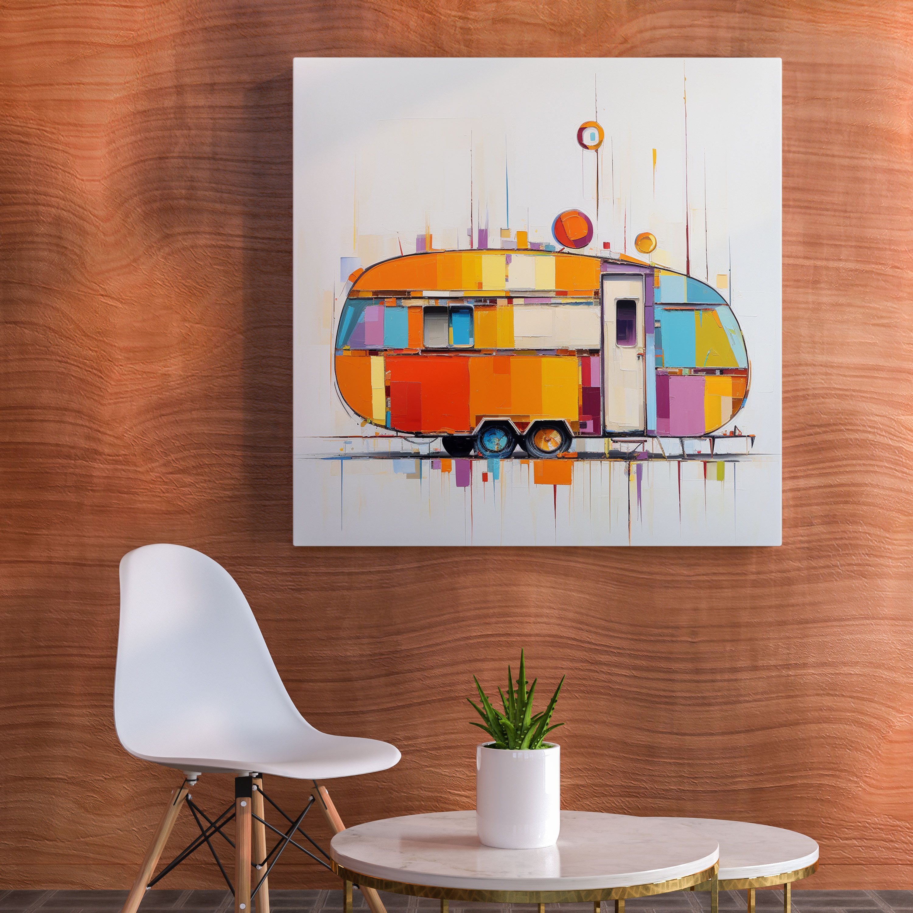 Caravan Canvas Print - Contemporary Abstract Wall Art - Caravan, Wall Decoration, Caravan Canvas Print, Wall Art
