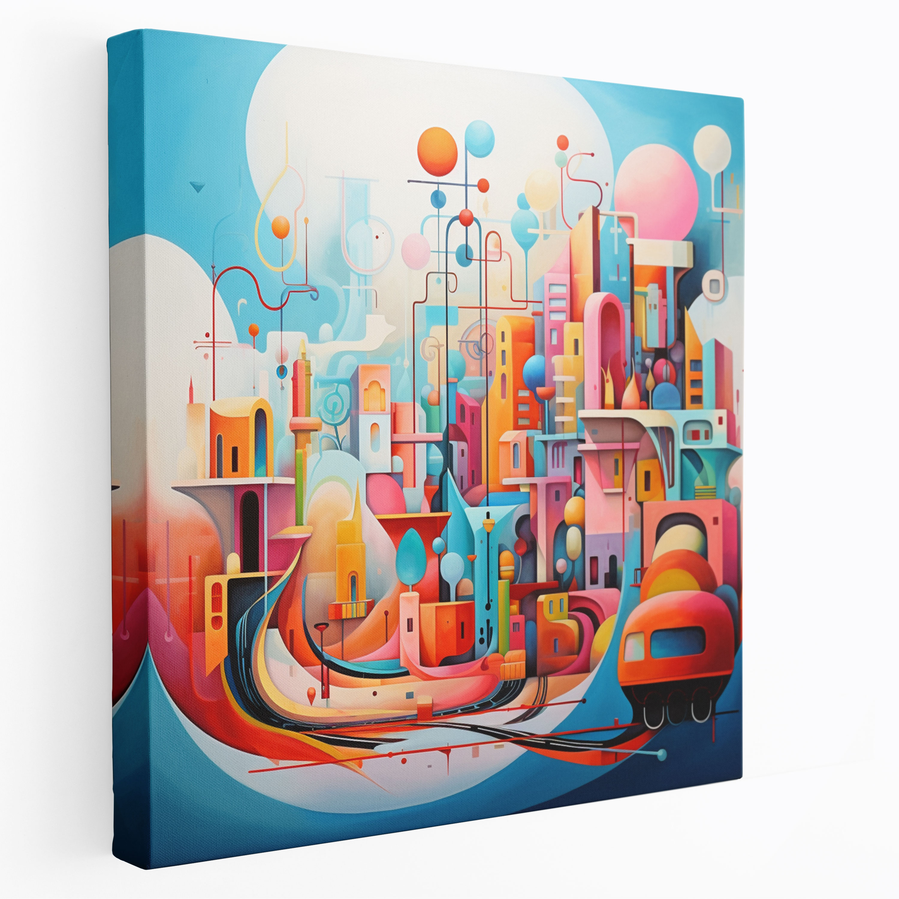 Caravan Wall Decoration - Abstract City Escape - Caravan, Wall Art, Home Decoration, Canvas