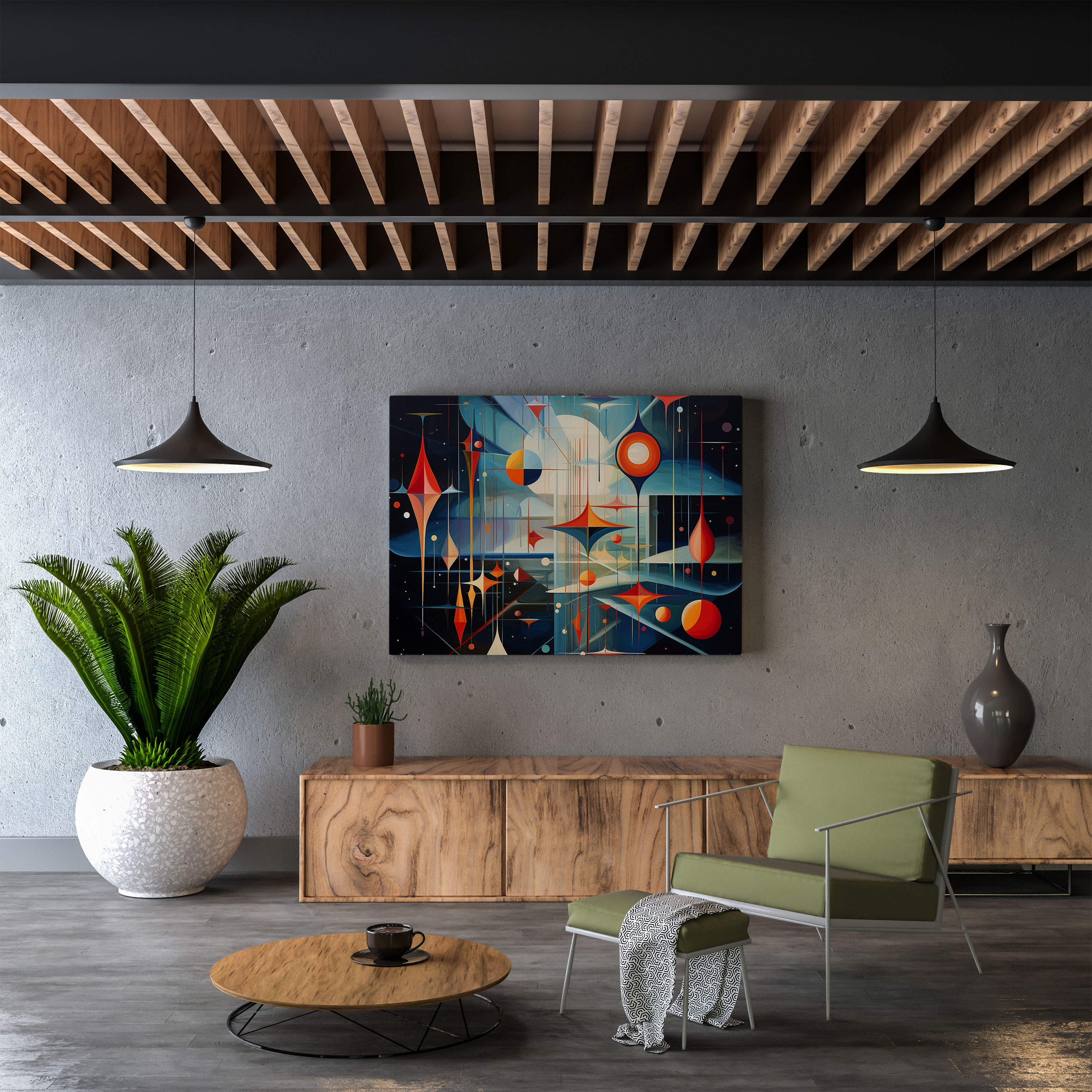 Modern Caravan Wall Art - Caravan, Space, Home Decoration, Wall Decoration