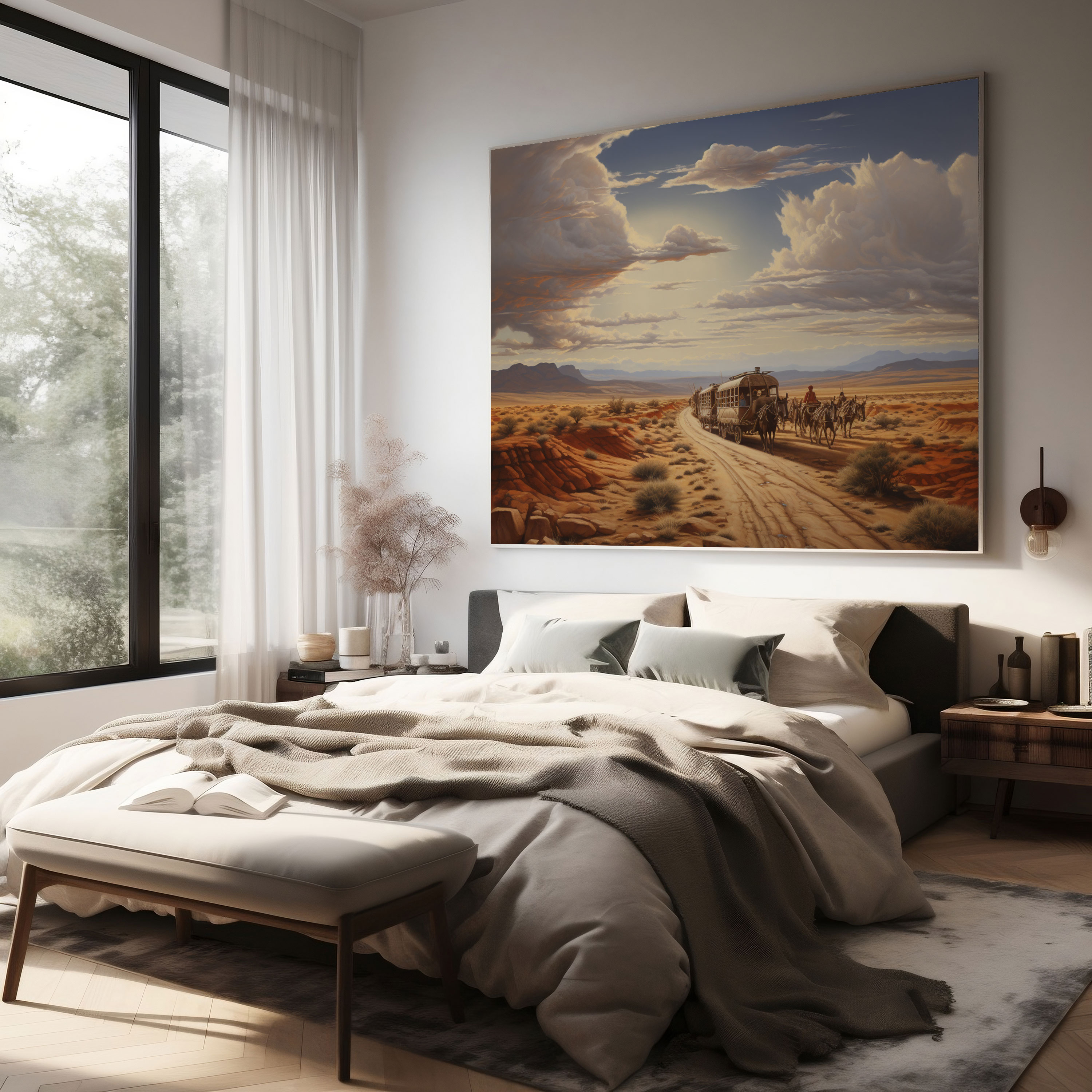 Desert Caravan Wall Art - Caravan, Caravan, Canvas Print, Wall Decoration