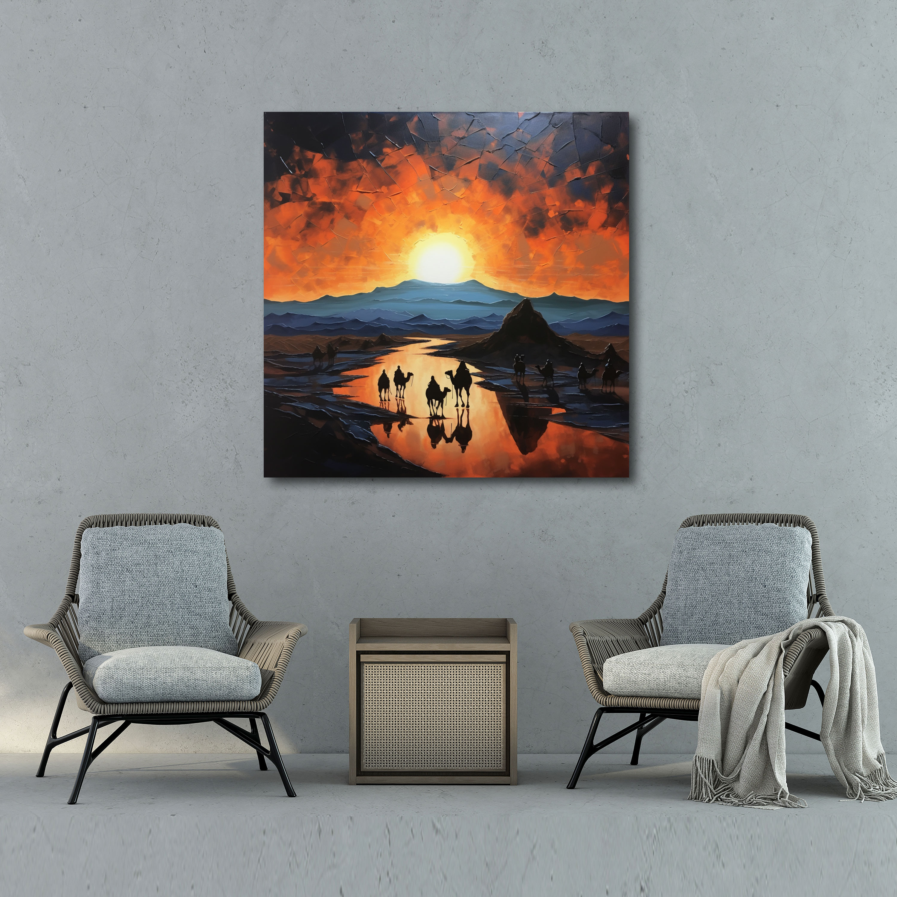 Mystical Desert Caravan Wall Art - Caravan, Desert, Wall Art, Camels