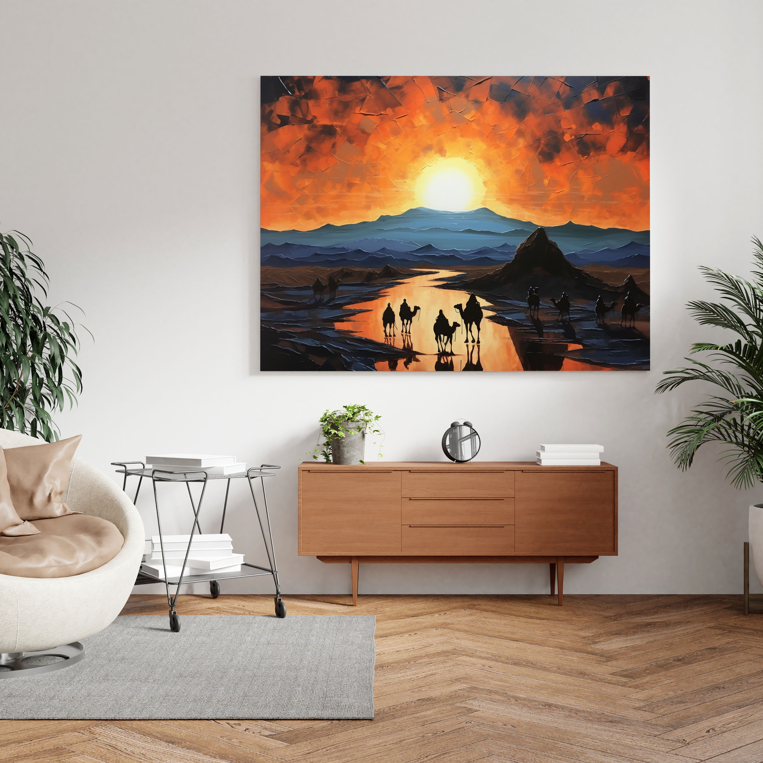 Mystical Desert Caravan Wall Art - Caravan, Desert, Wall Art, Camels