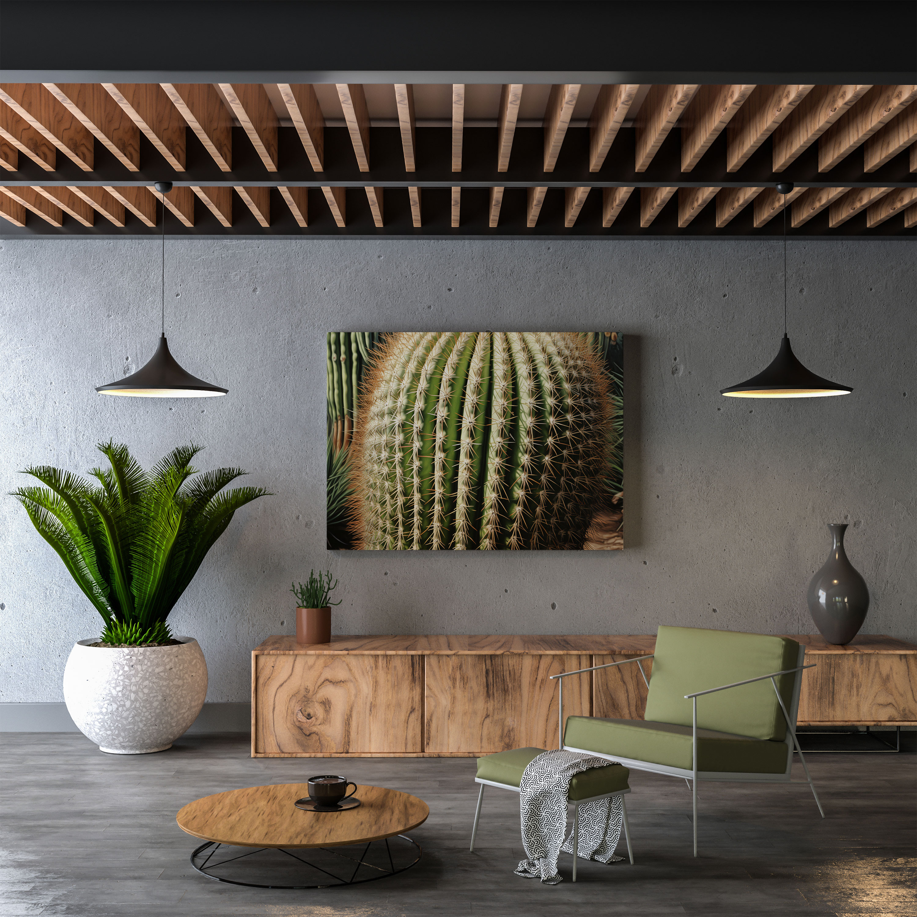 Cactus Canvas Print - Cactus, Wall Decoration, Canvas, Intricate Details