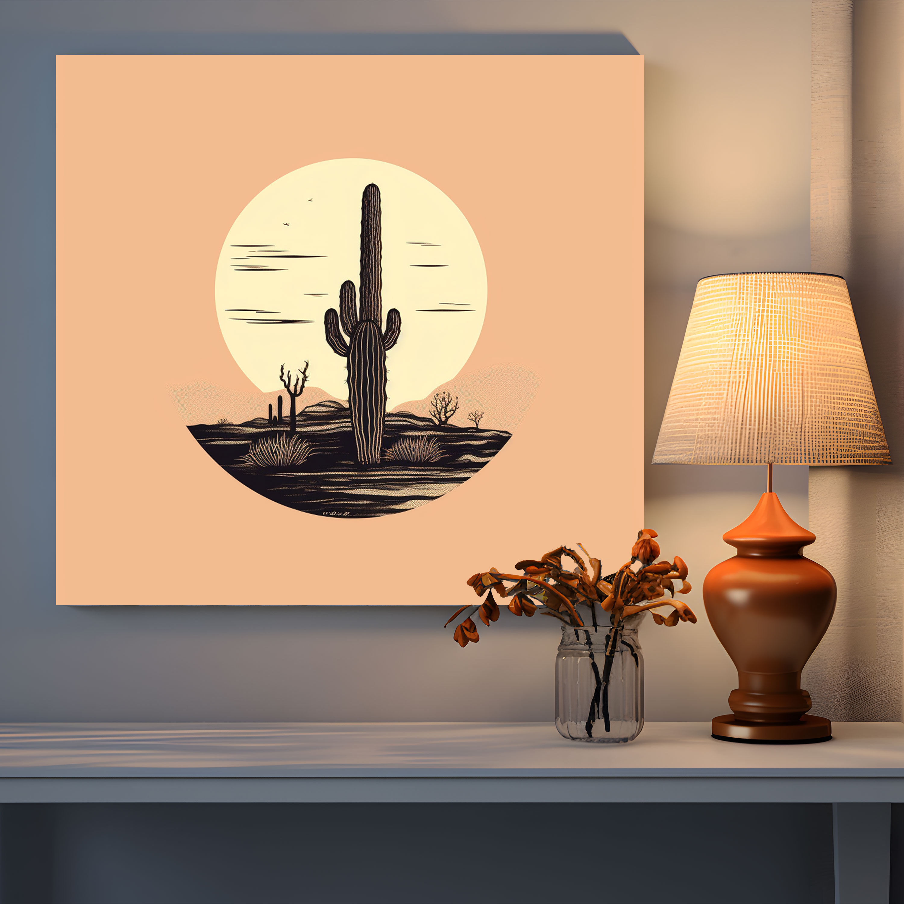 Cactus Wall Art - Cactus, Canvas, Cactus, Peacefulness