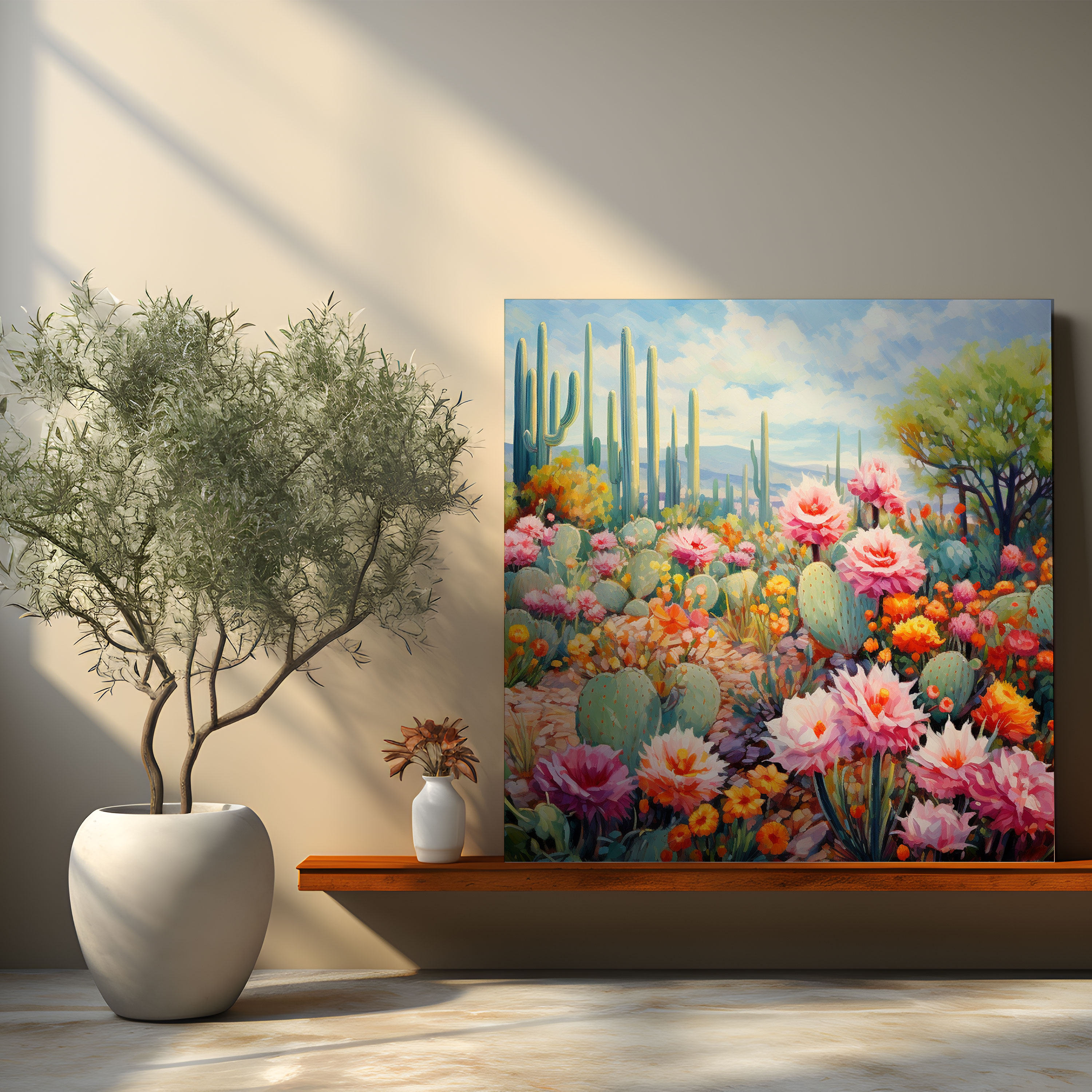 Cactus Wall Art - Cactus, Home Decoration, Canvas Print, Cactus Garden