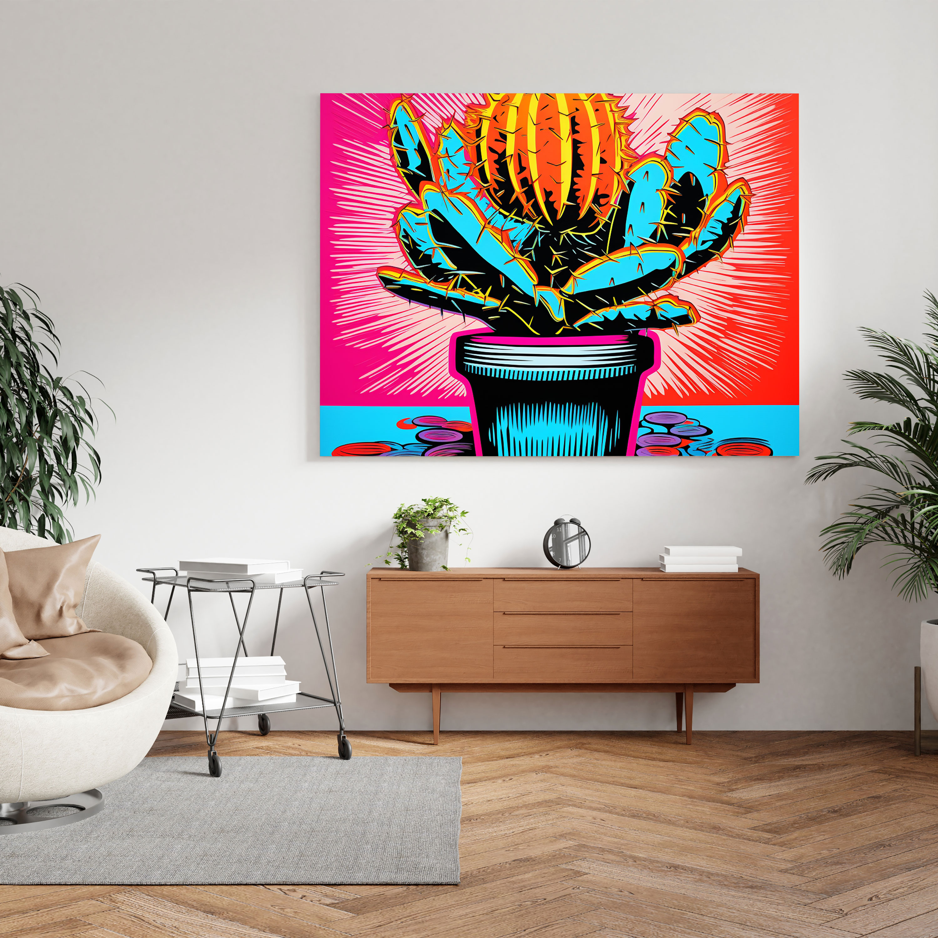 Cactus Canvas Print - Cactus, Cactus, Canvas Print, Bold And Colorful