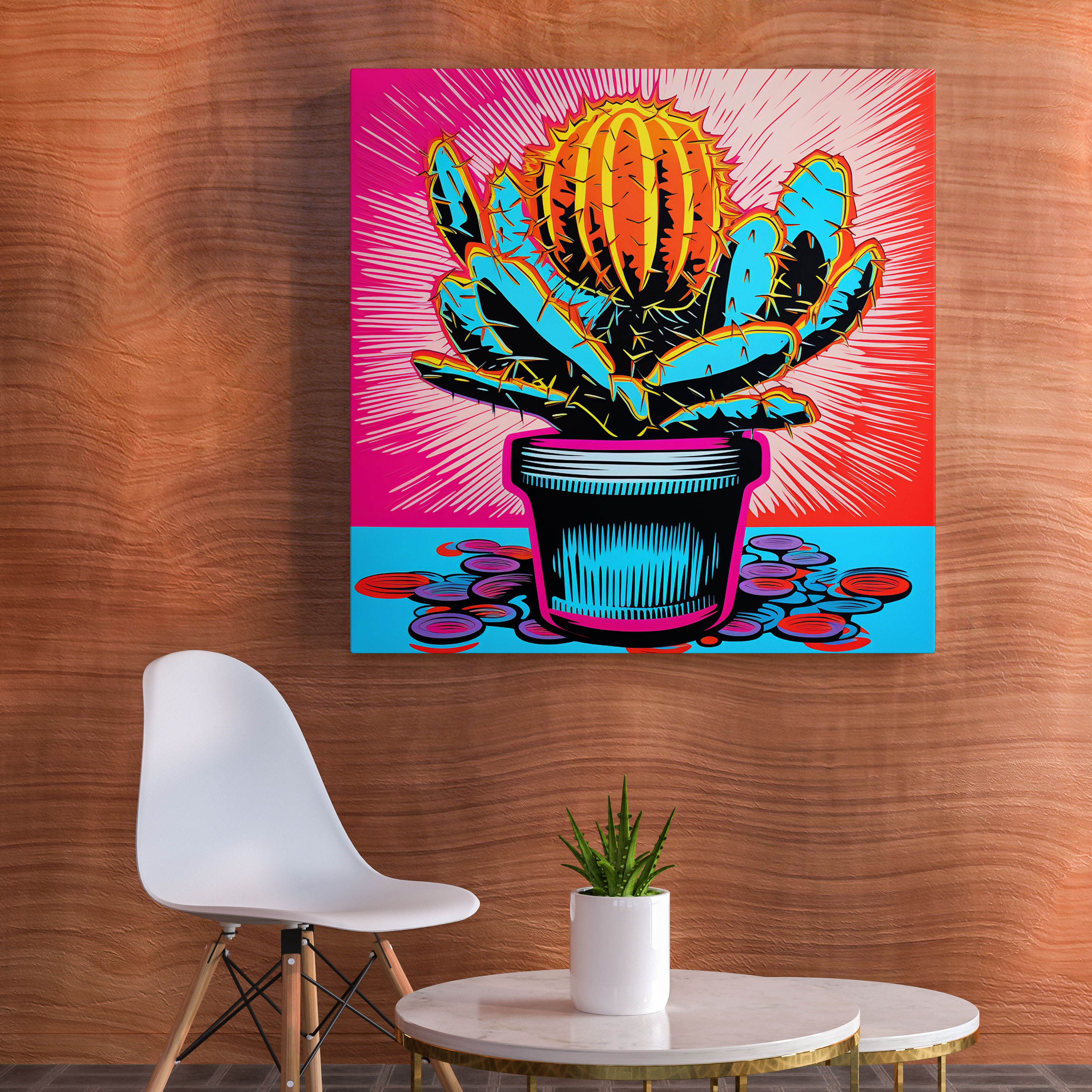 Cactus Canvas Print - Cactus, Cactus, Canvas Print, Bold And Colorful