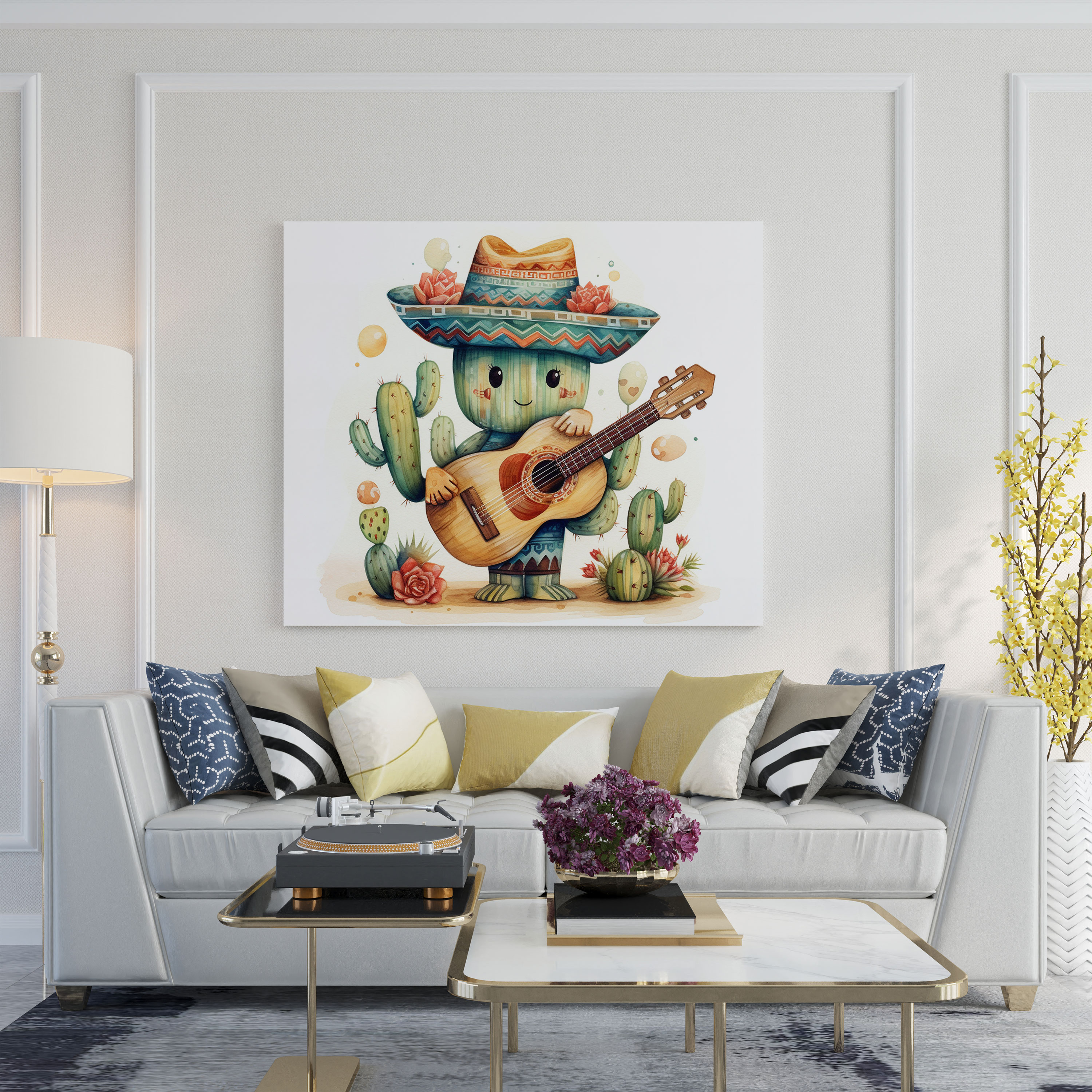 Cactus Wall Art - Cactus, Wall Decoration, Playful Theme, Canvas Print