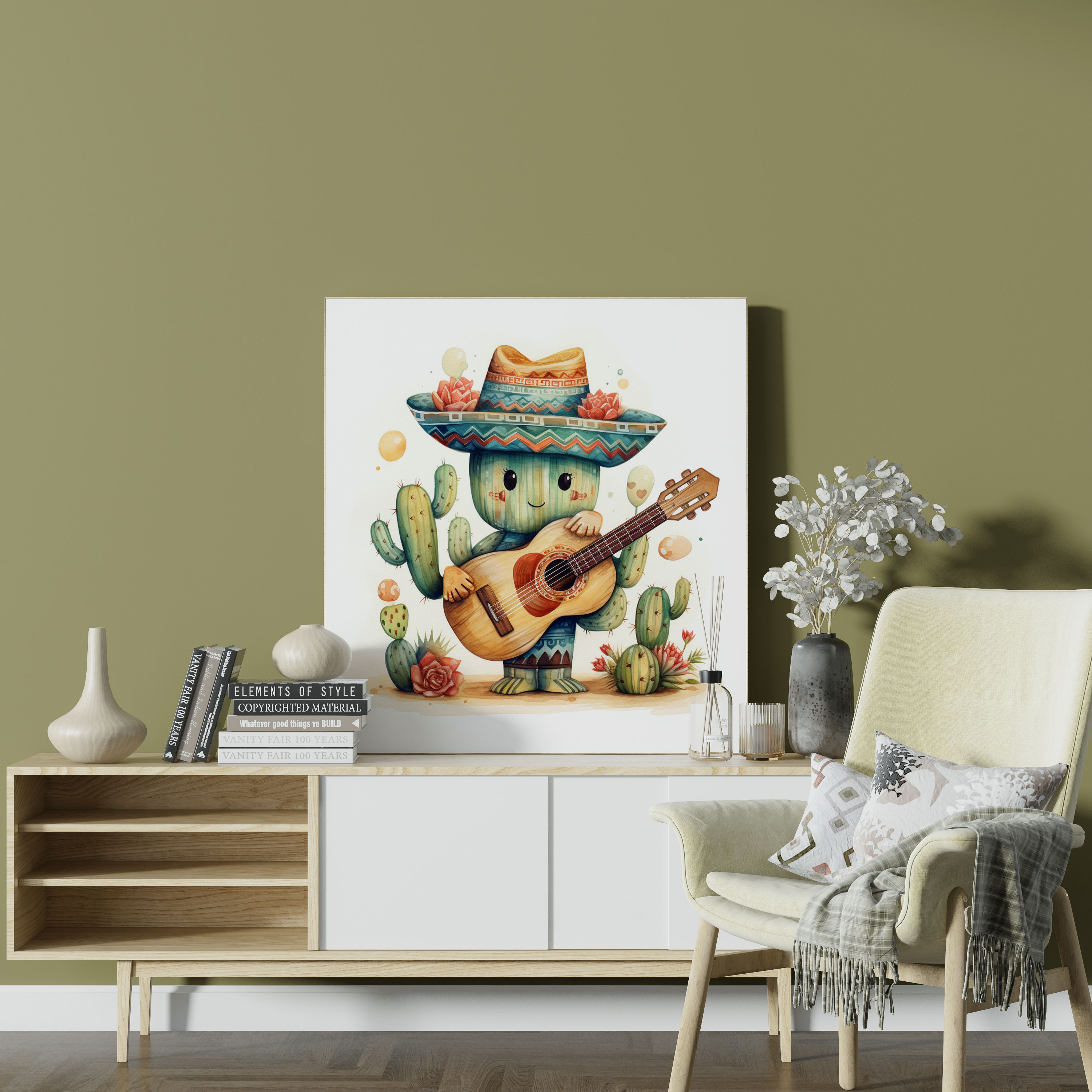 Cactus Wall Art - Cactus, Wall Decoration, Playful Theme, Canvas Print