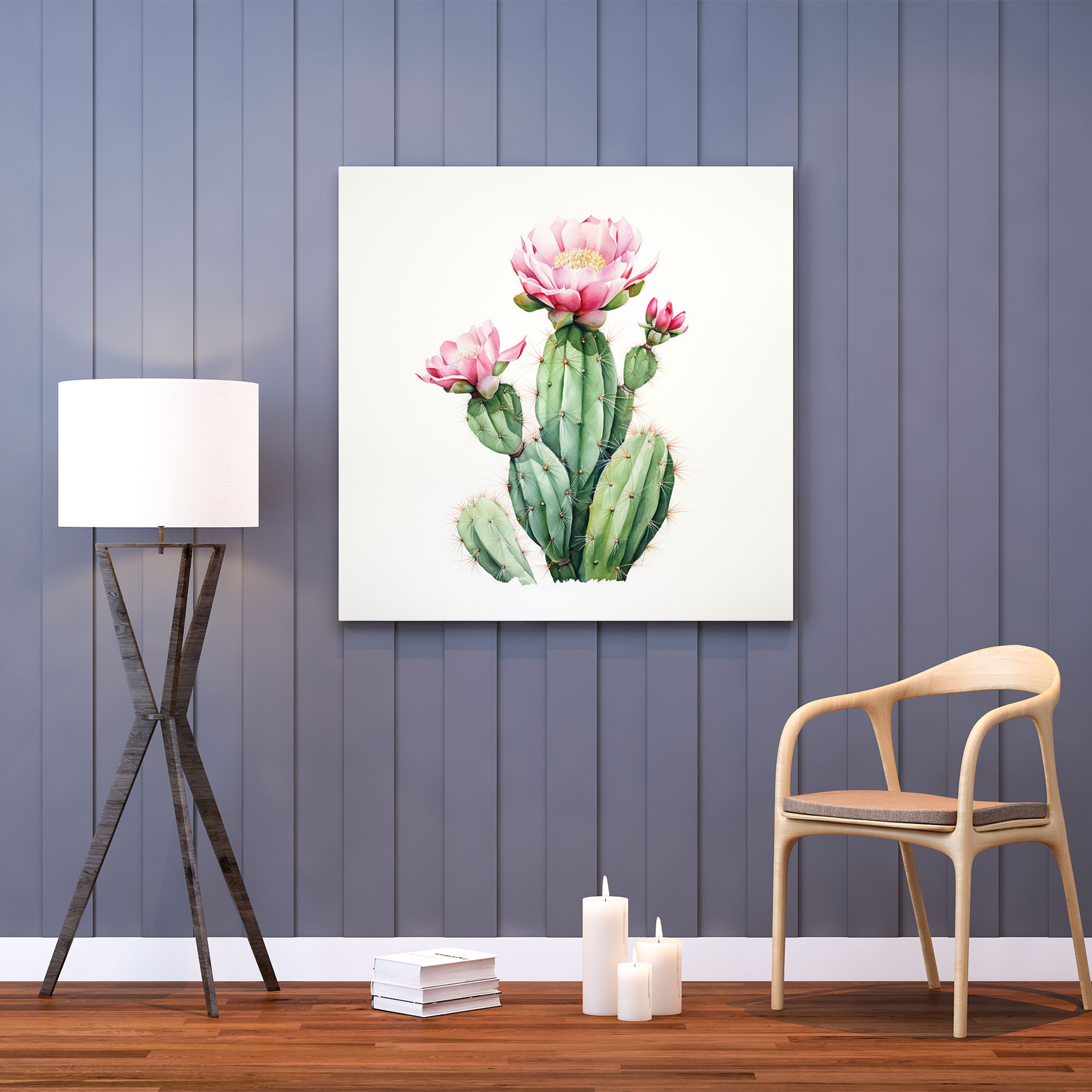 Cactus Canvas Print - Minimalist Watercolor Wall Art - Cactus, Canvas Wall Art, Canvas Print, Cactus Canvas Print