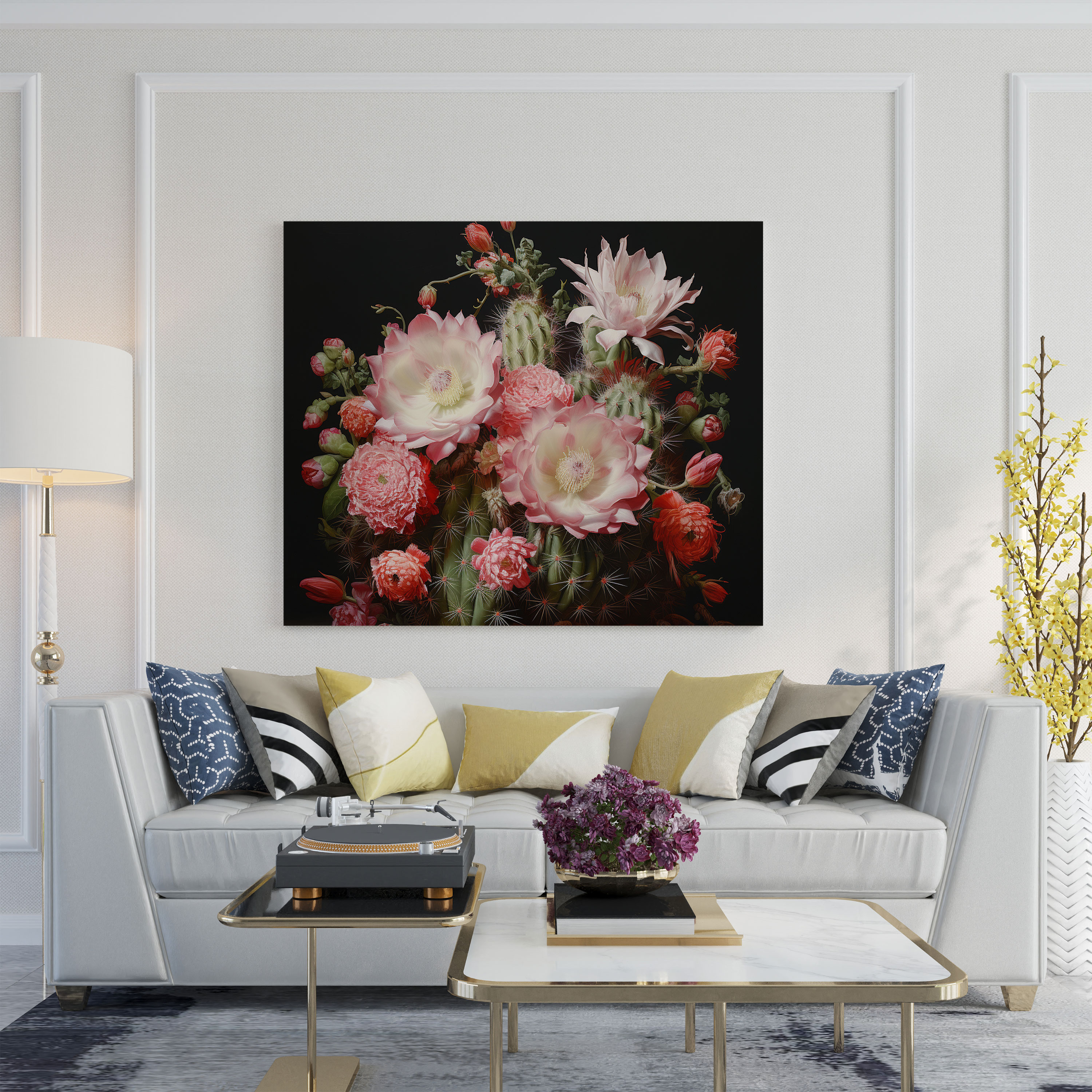 Realistic Cactus Canvas Print - Cactus, Cactus, Intricate Details, Oil Painting