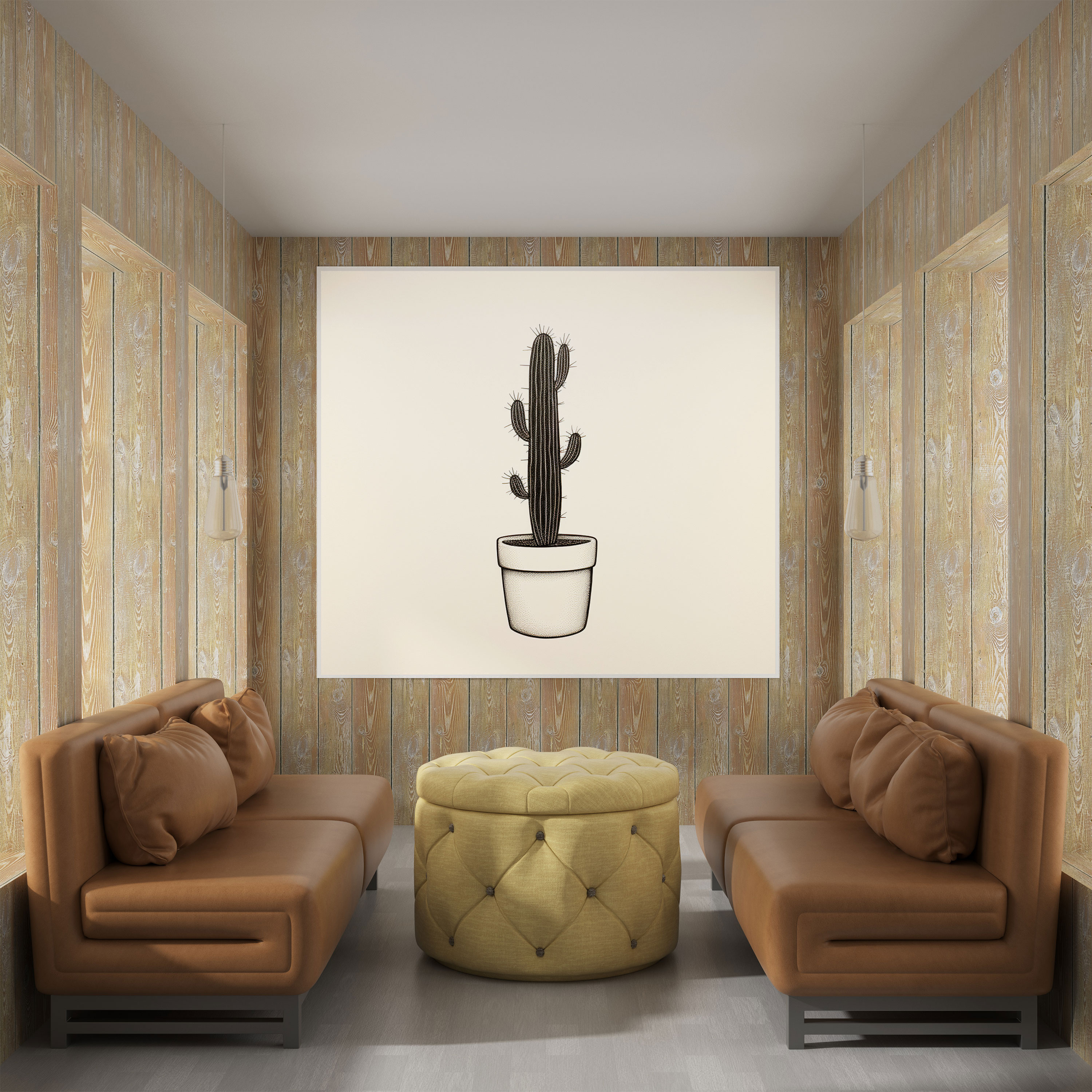 Elegant Cactus Wall Art - Cactus, Canvas Print, Canvas, Elegant