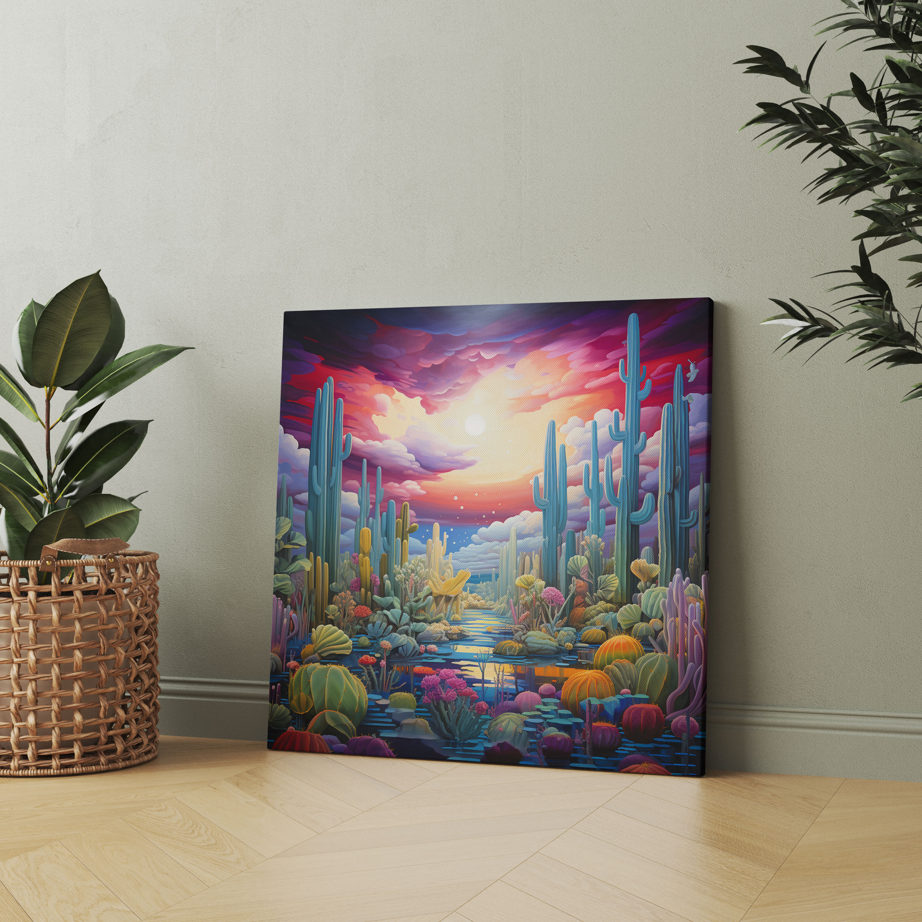 Dreamlike Cactus Canvas Print - Cactus, Canvas Wall Art, Canvas, Cactus