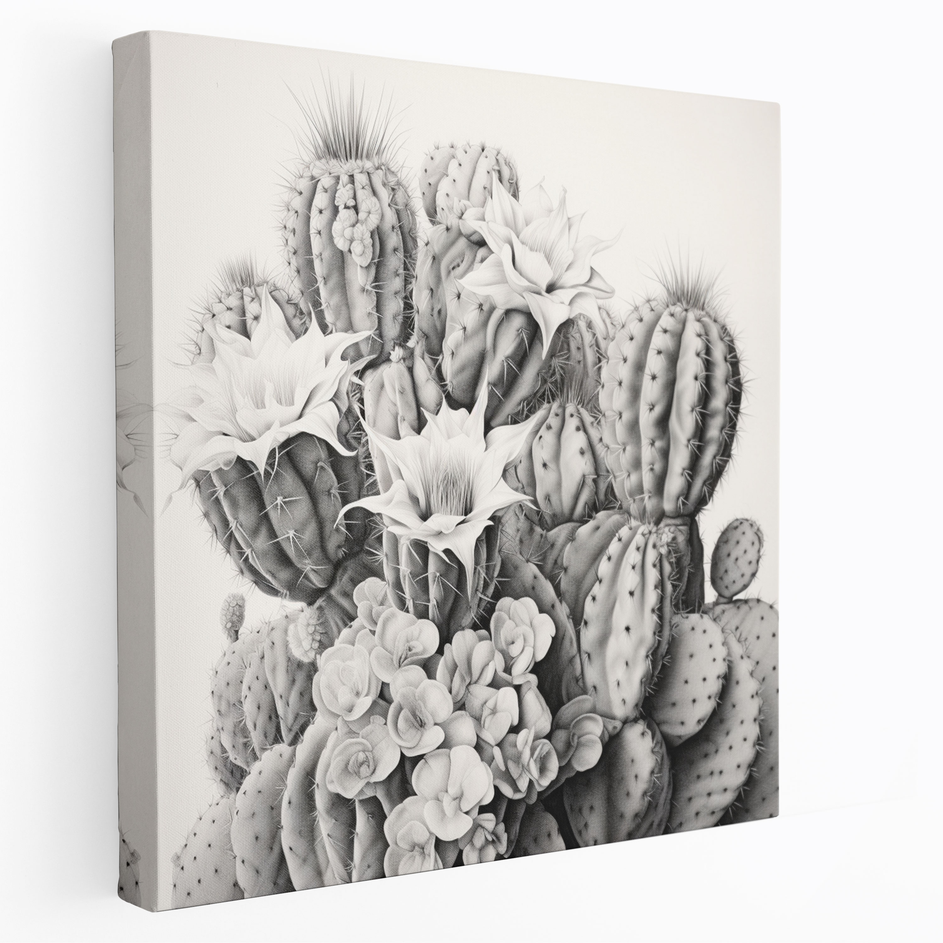 Intricate Cactus Wall Art - Cactus, Canvas Wall Art, Realistic, Home Decoration