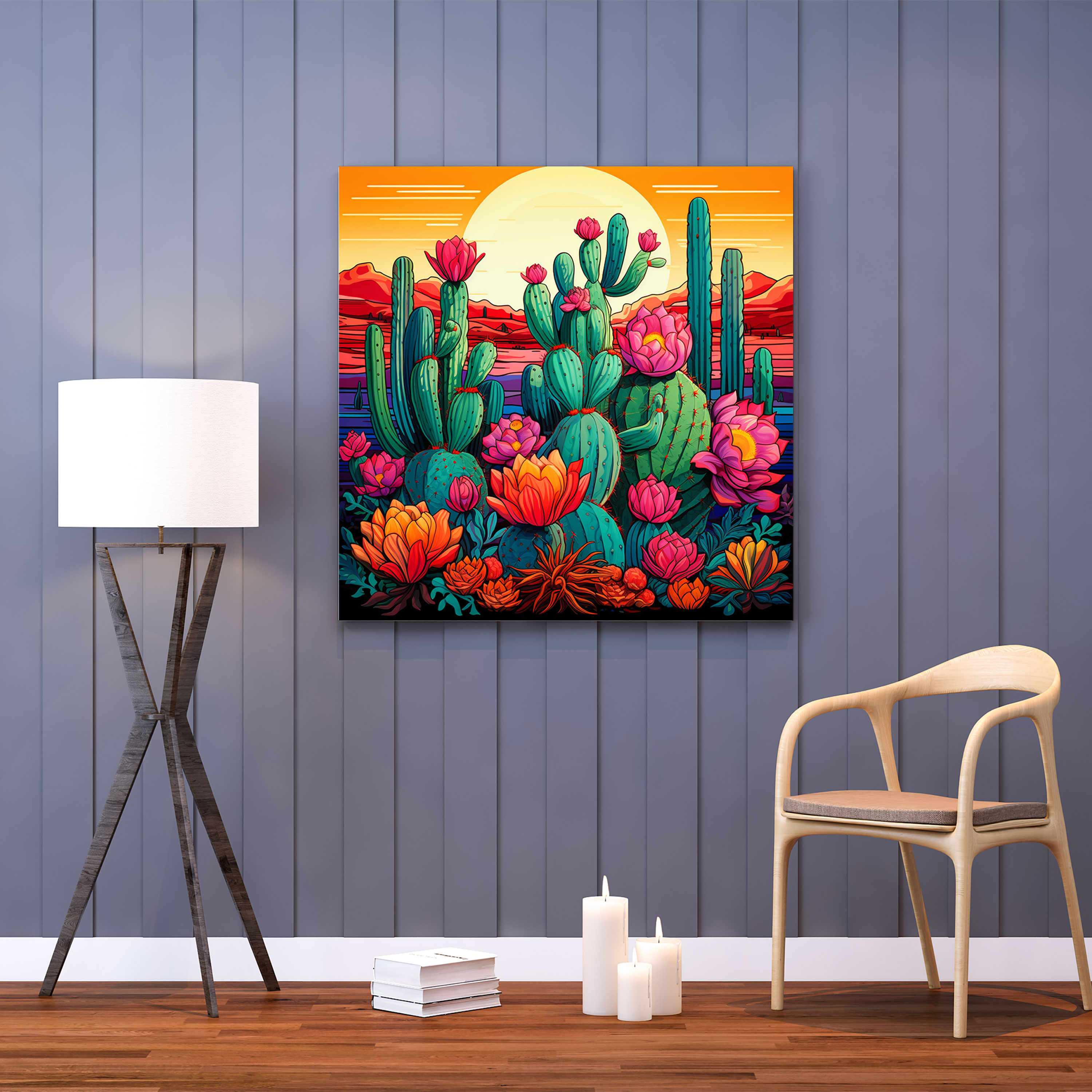 Colorful Cactus Canvas Print - Cactus, Colorful, Pop Art, Cactus