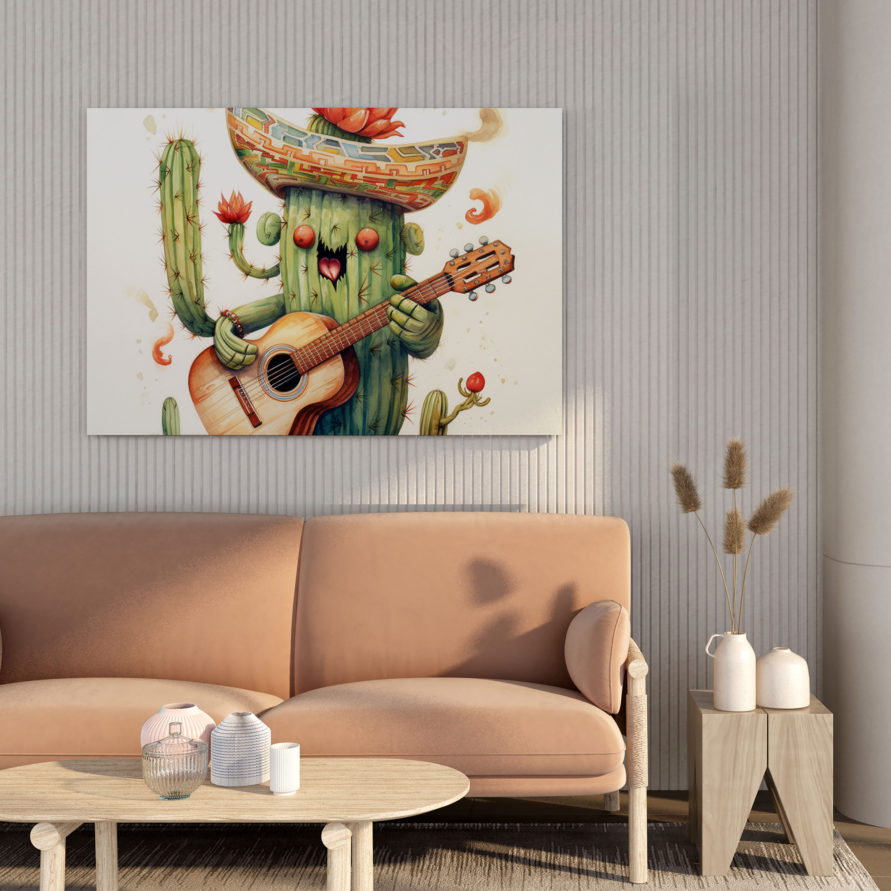 Whimsical Cactus Canvas Print - Cactus, Cactus, Wall Decoration, Home Decoration