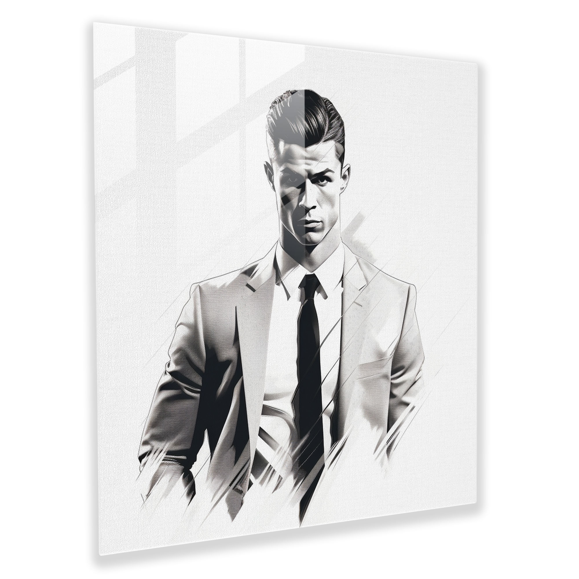Cristiano Ronaldo Wall Decoration - Cristiano Ronaldo, Cristiano Ronaldo, Glass Wall Art, Glass Print