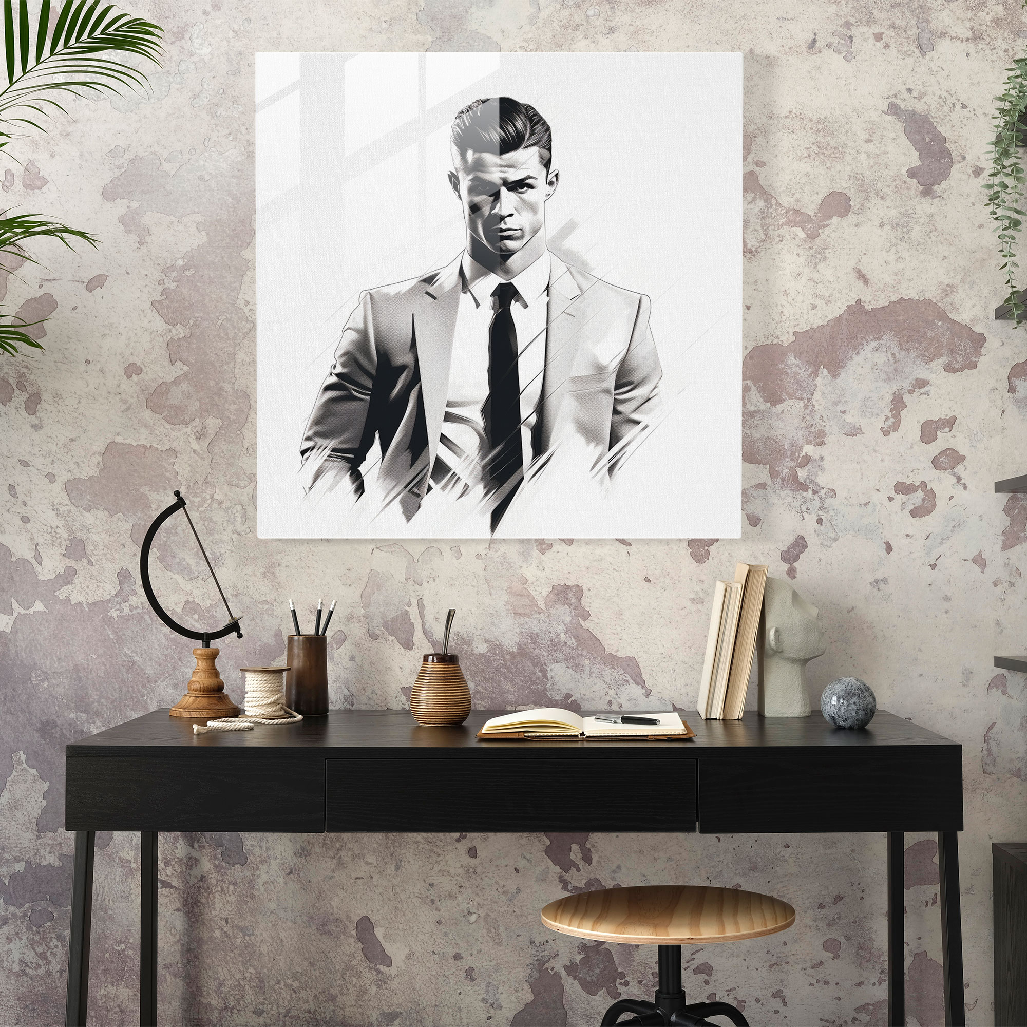 Cristiano Ronaldo Wall Decoration - Cristiano Ronaldo, Cristiano Ronaldo, Glass Wall Art, Glass Print