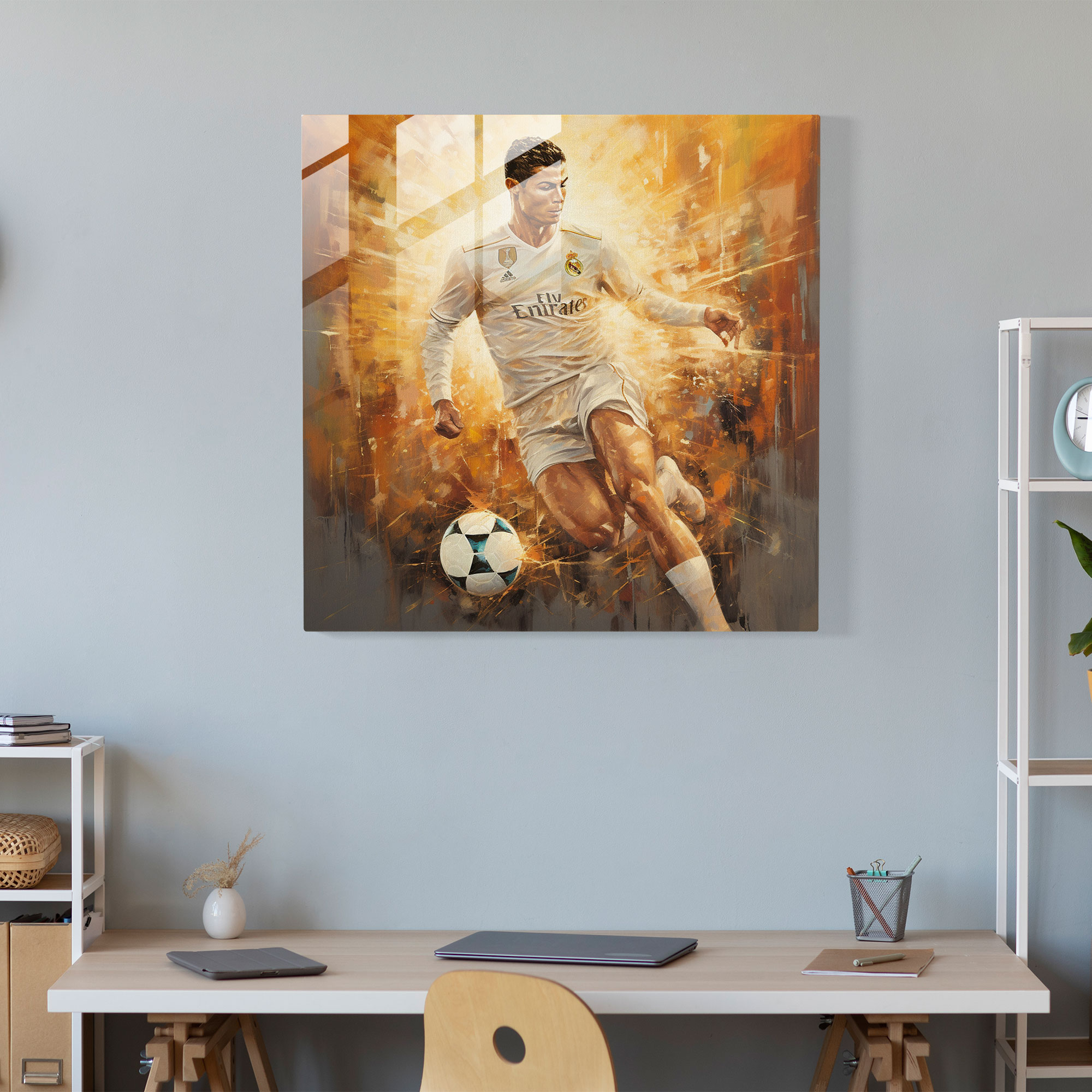 Cristiano Ronaldo Glass Print Artwork - Cristiano Ronaldo, Cristiano Ronaldo, Home Decoration, Glass Print