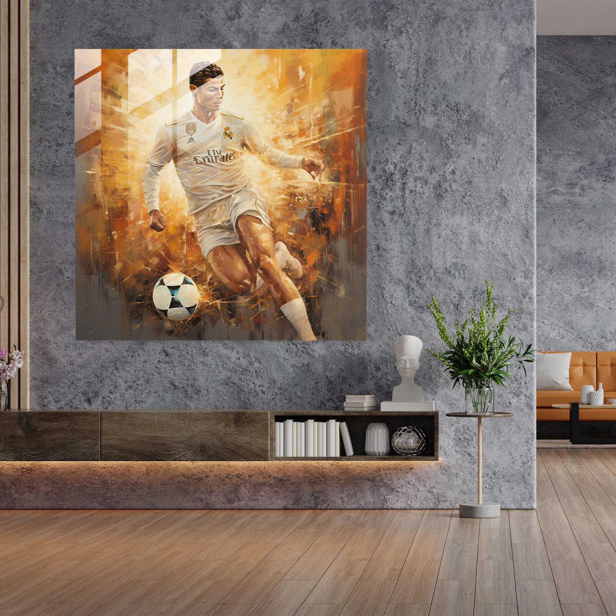 Cristiano Ronaldo Glass Print Artwork - Cristiano Ronaldo, Cristiano Ronaldo, Home Decoration, Glass Print