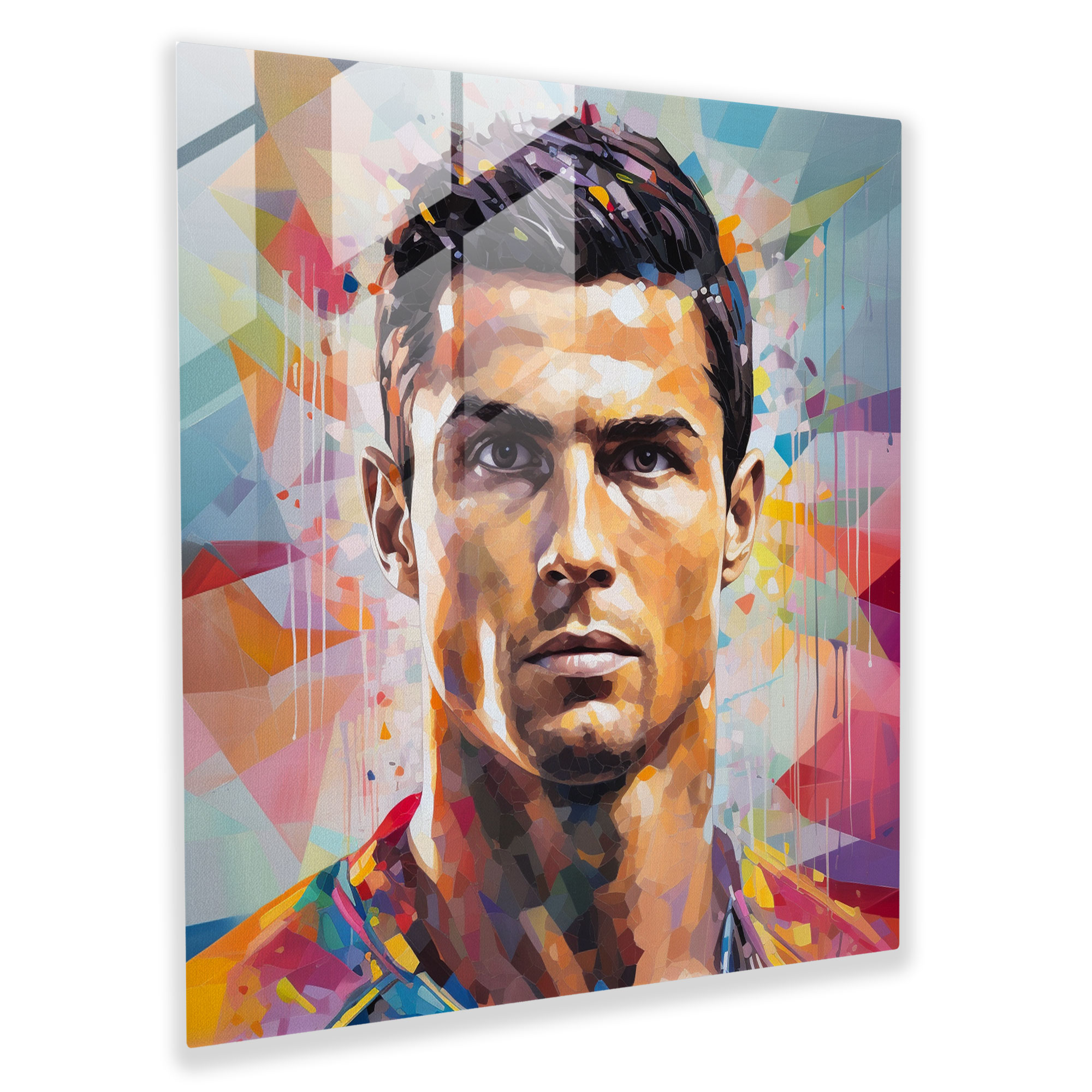 Cristiano Ronaldo Glass Wall Artwork - Cristiano Ronaldo, Glass Wall Art, Wall Decoration, Glass Print