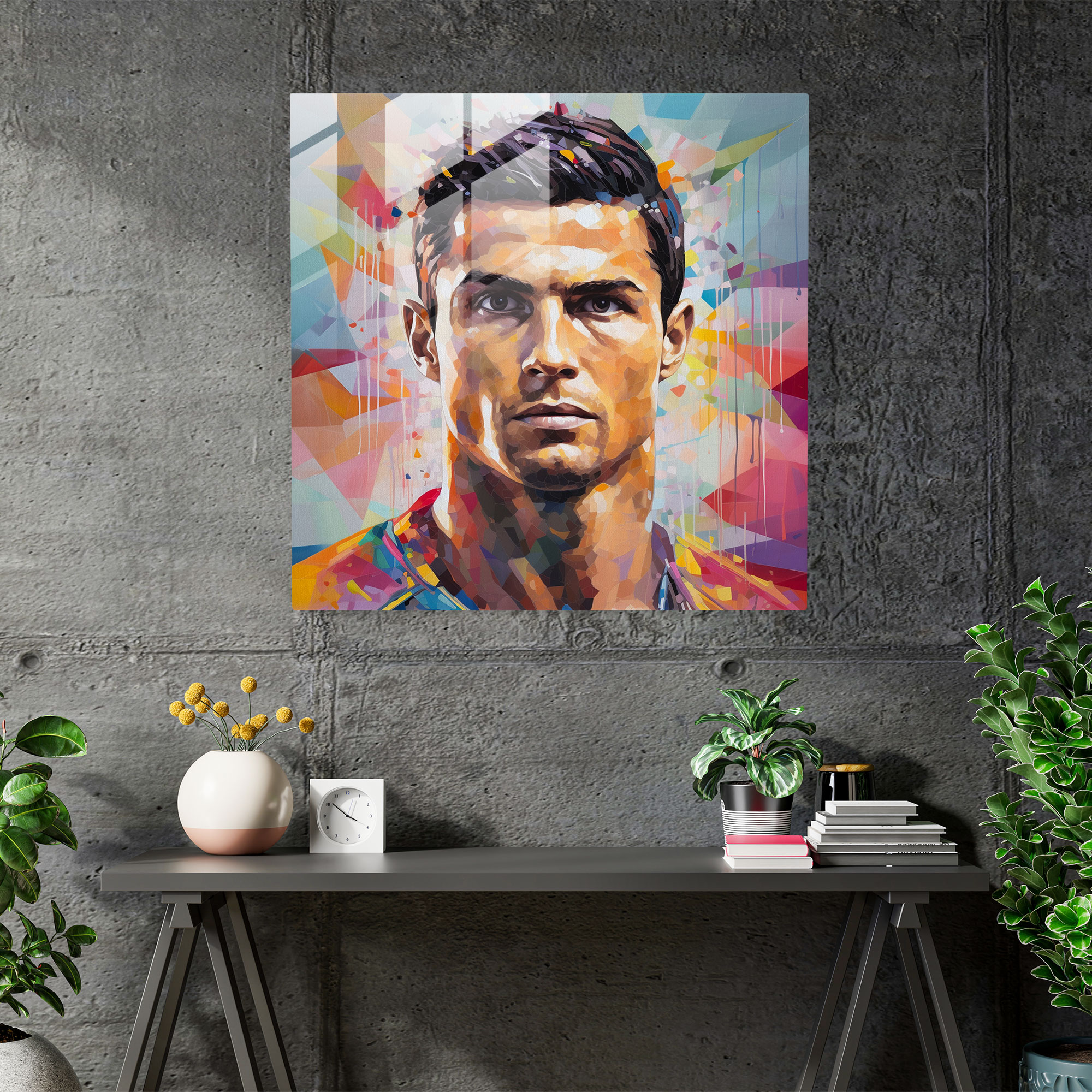 Cristiano Ronaldo Glass Wall Artwork - Cristiano Ronaldo, Glass Wall Art, Wall Decoration, Glass Print