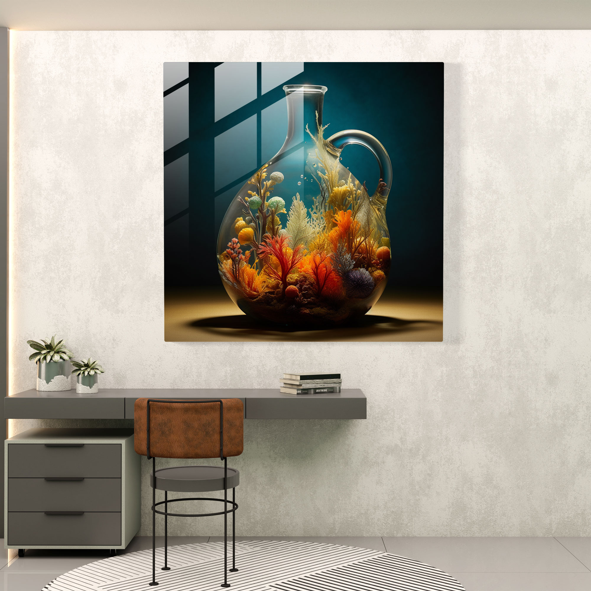 Captivating Cheetah Glass Art - Cheetah, Wall Decoration, Cheetah, Nature's Wonder