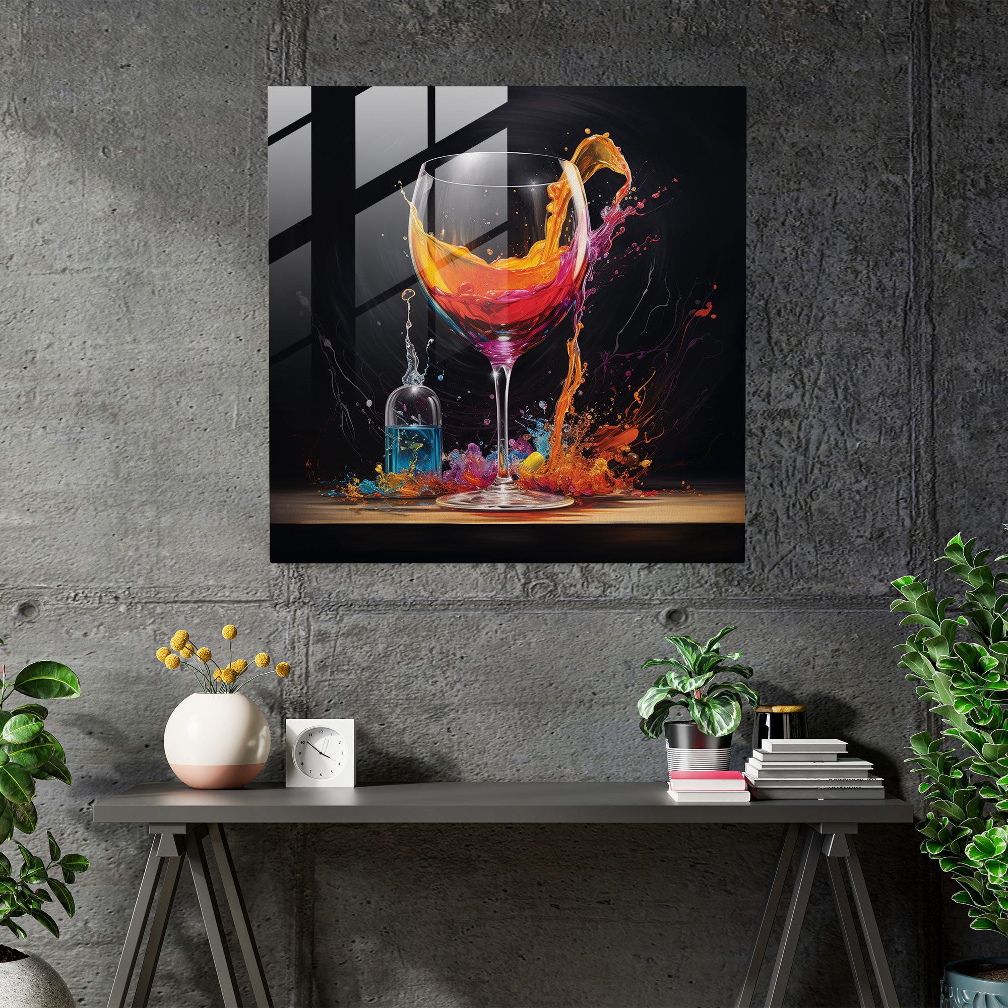 Dynamic Cheetah Glass Print - Cheetah, Home Decoration, Wall Decoration, Glass Print