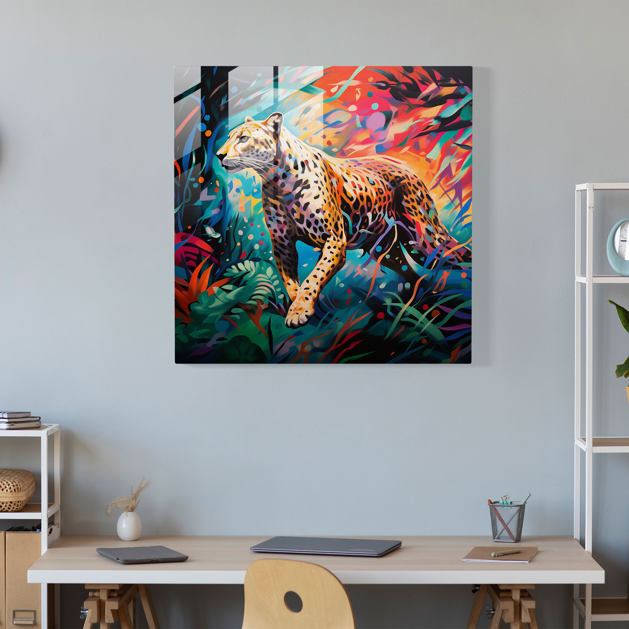 Cheetah Glass Print - Cheetah, Energy, Jungle, Home Decoration
