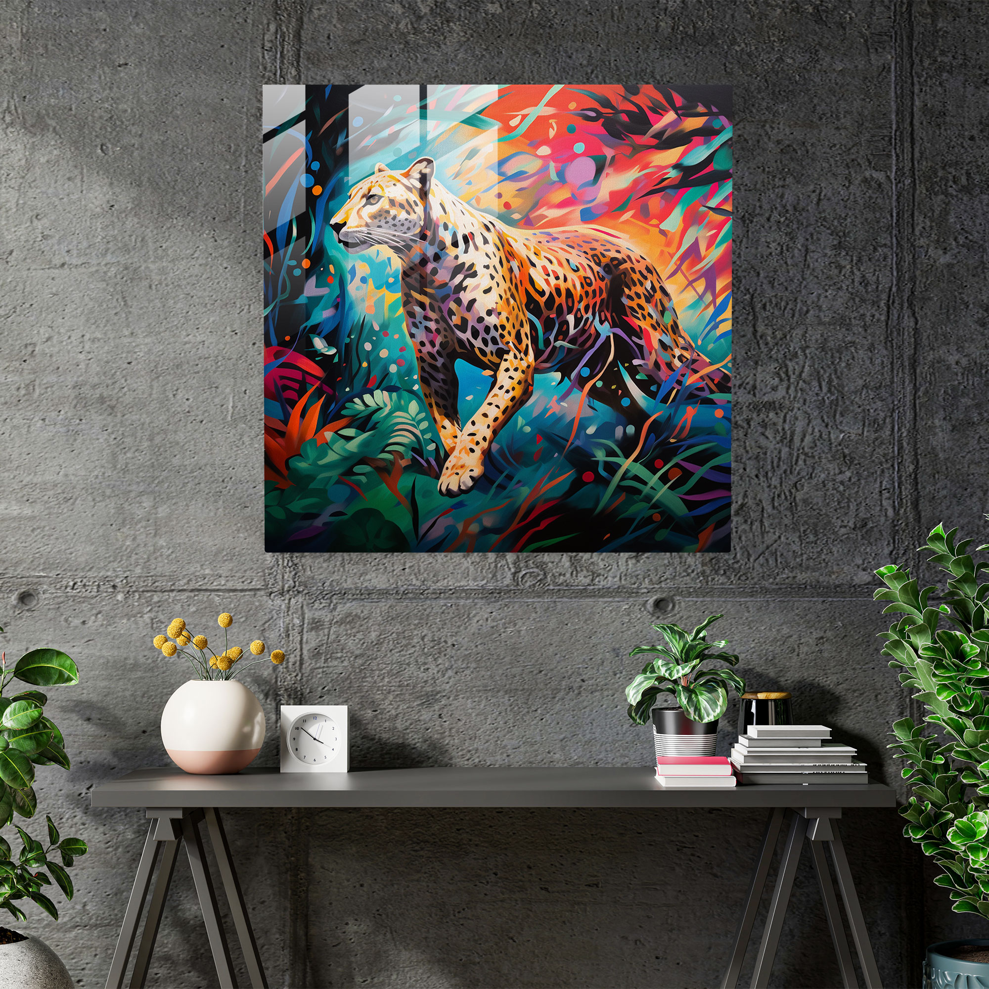 Cheetah Glass Print - Cheetah, Energy, Jungle, Home Decoration
