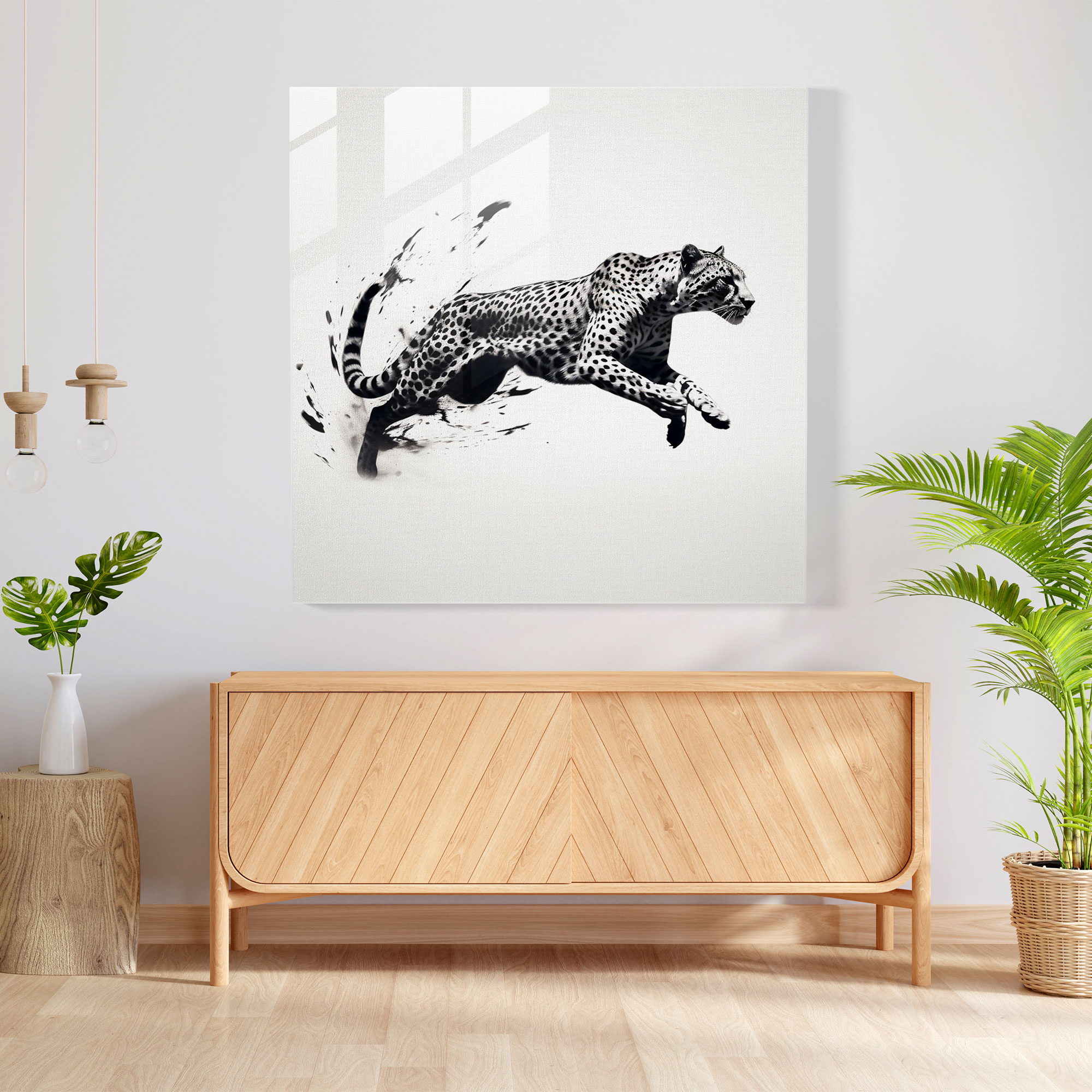 Cheetah Home Decoration - Cheetah, Glass Wall Art, Wall Decoration, Cheetah