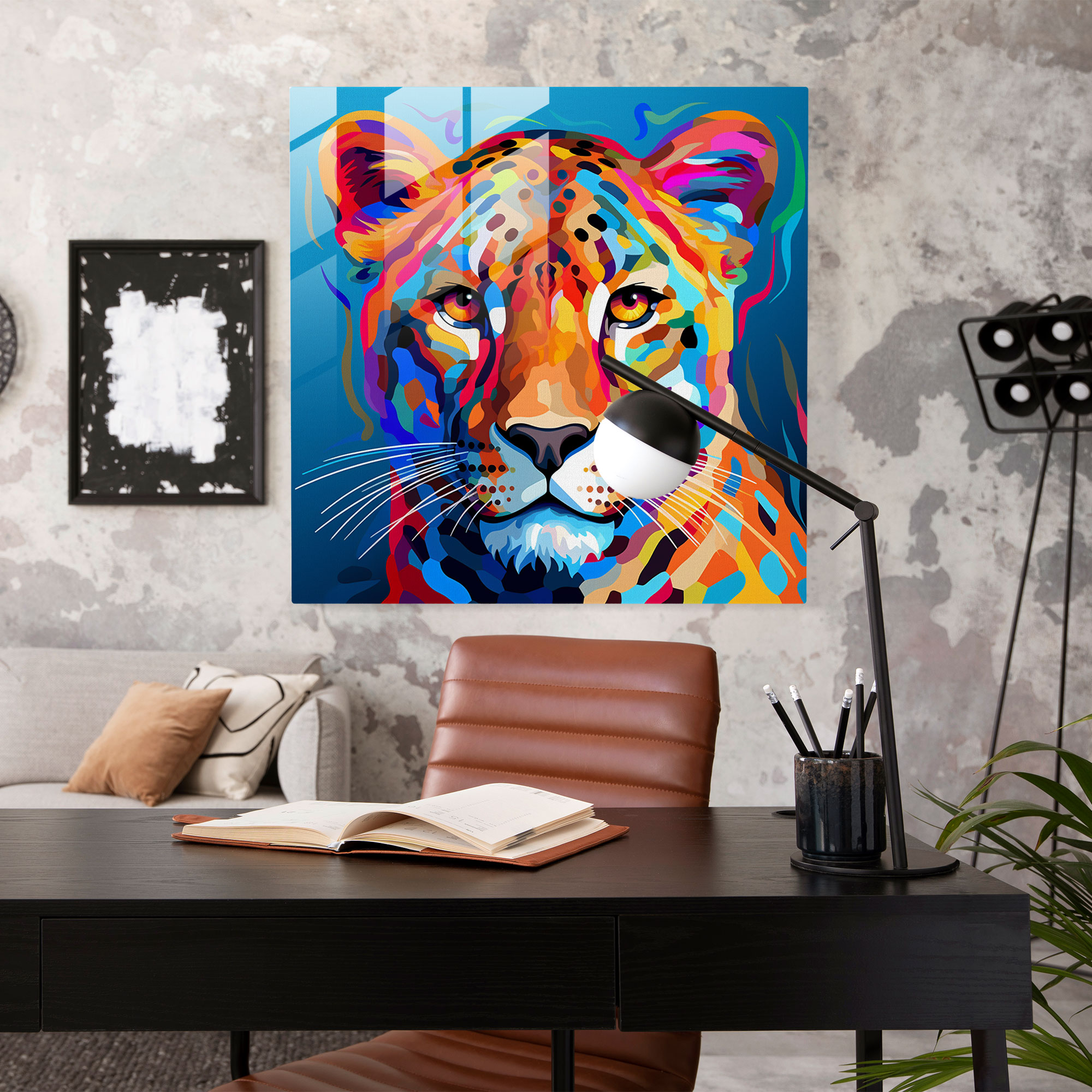 Cheetah Glass Art - Cheetah, Home Decoration, Pop Art, Glass Print
