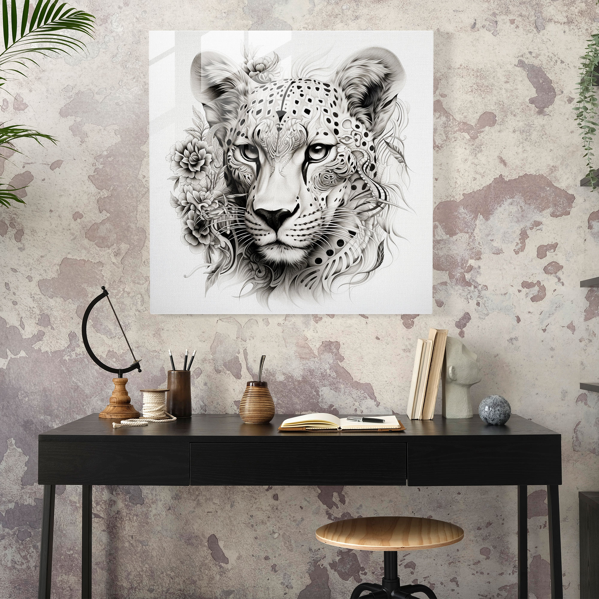 Cheetah Glass Print - Cheetah, Glass Print, Glass Wall Art, Modern Art