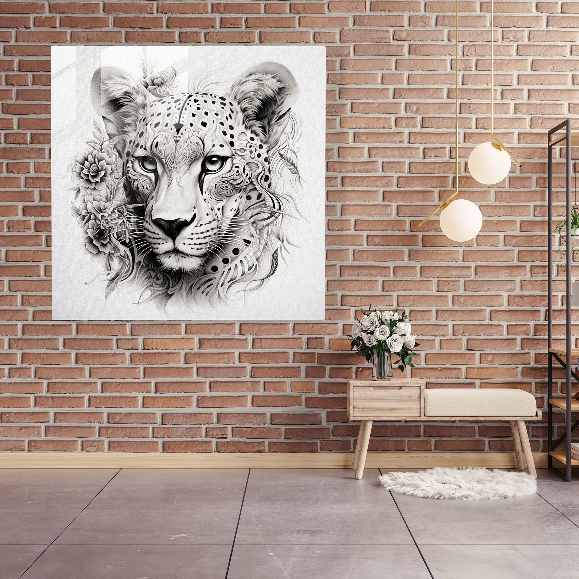 Cheetah Glass Print - Cheetah, Glass Print, Glass Wall Art, Modern Art