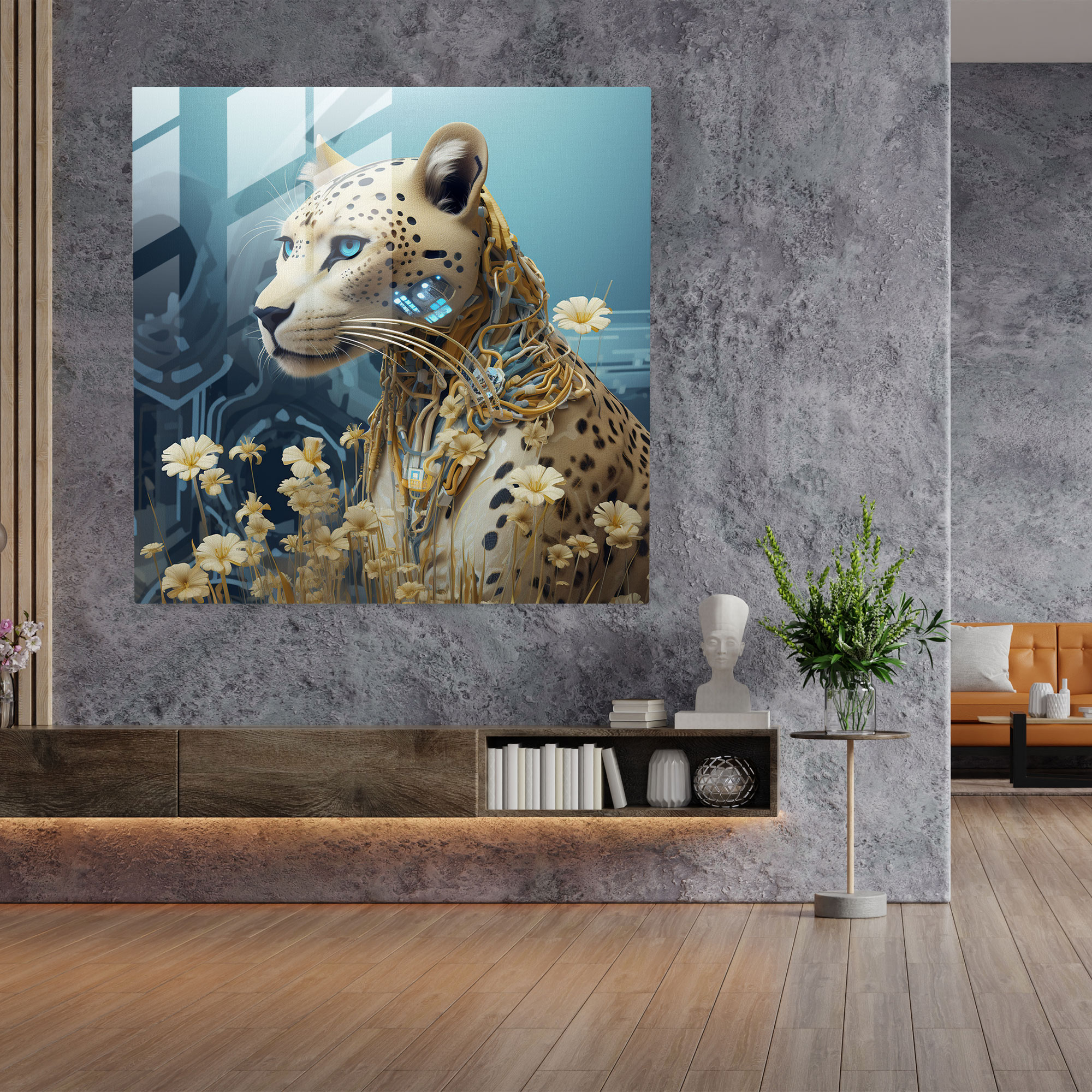 Cheetah Cam Tablo Sanatı - Ev Dekorasyonu Duvar Dekorasyonu Modern Sanat